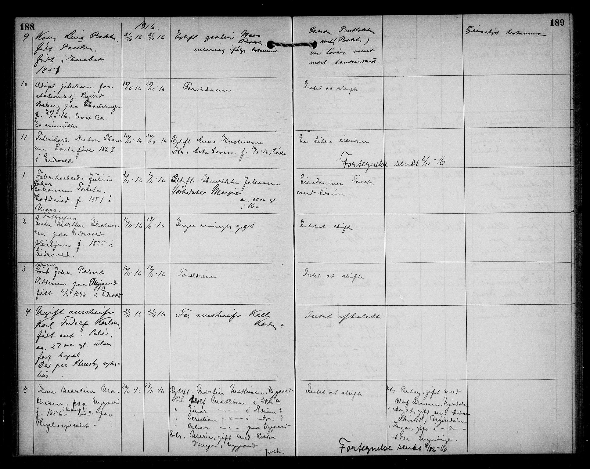 Eidsvoll lensmannskontor, AV/SAO-A-10266a/H/Ha/Haa/L0004: Dødsfallprotokoll, 1912-1921, p. 188-189