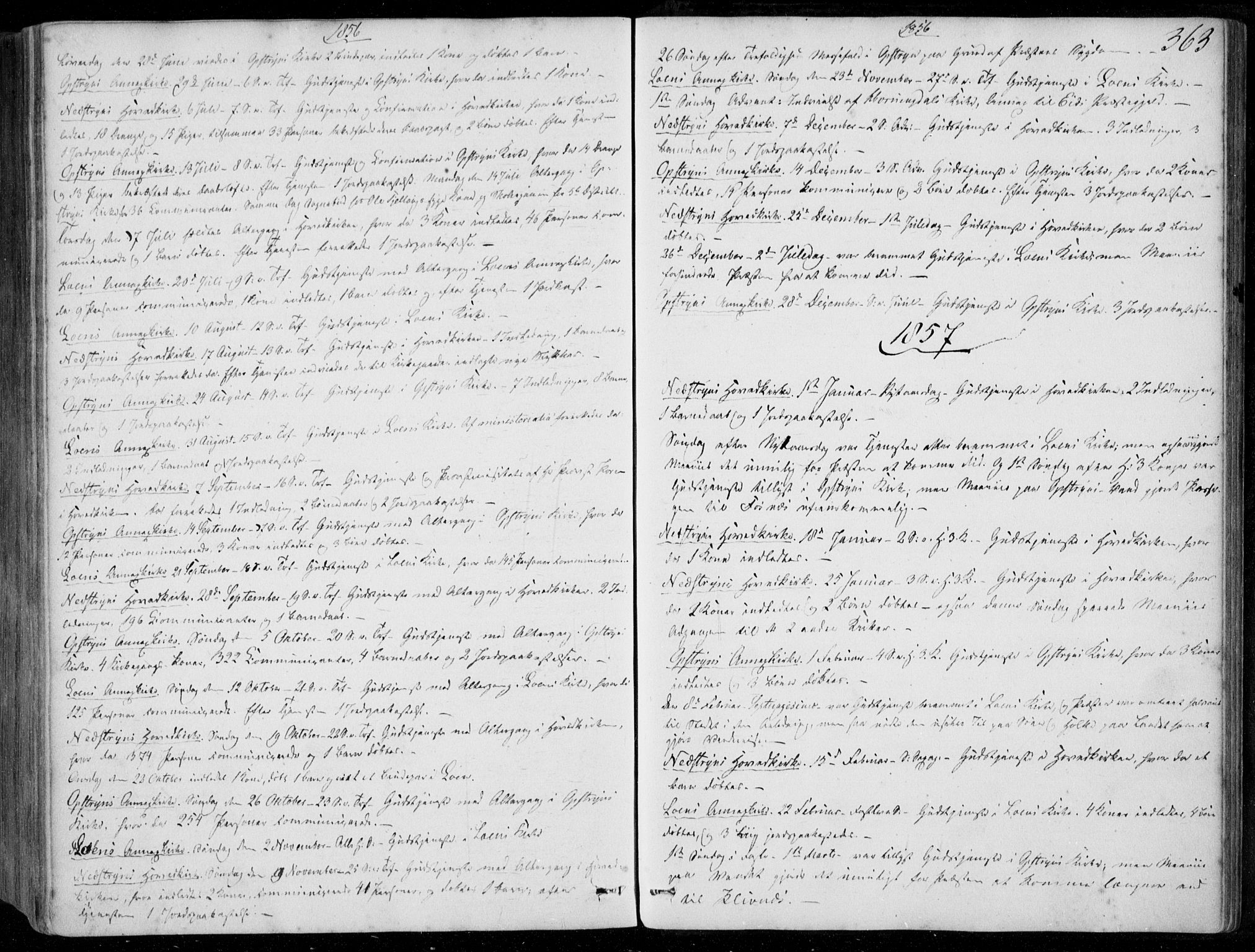 Stryn Sokneprestembete, SAB/A-82501: Parish register (official) no. A 2, 1844-1861, p. 363