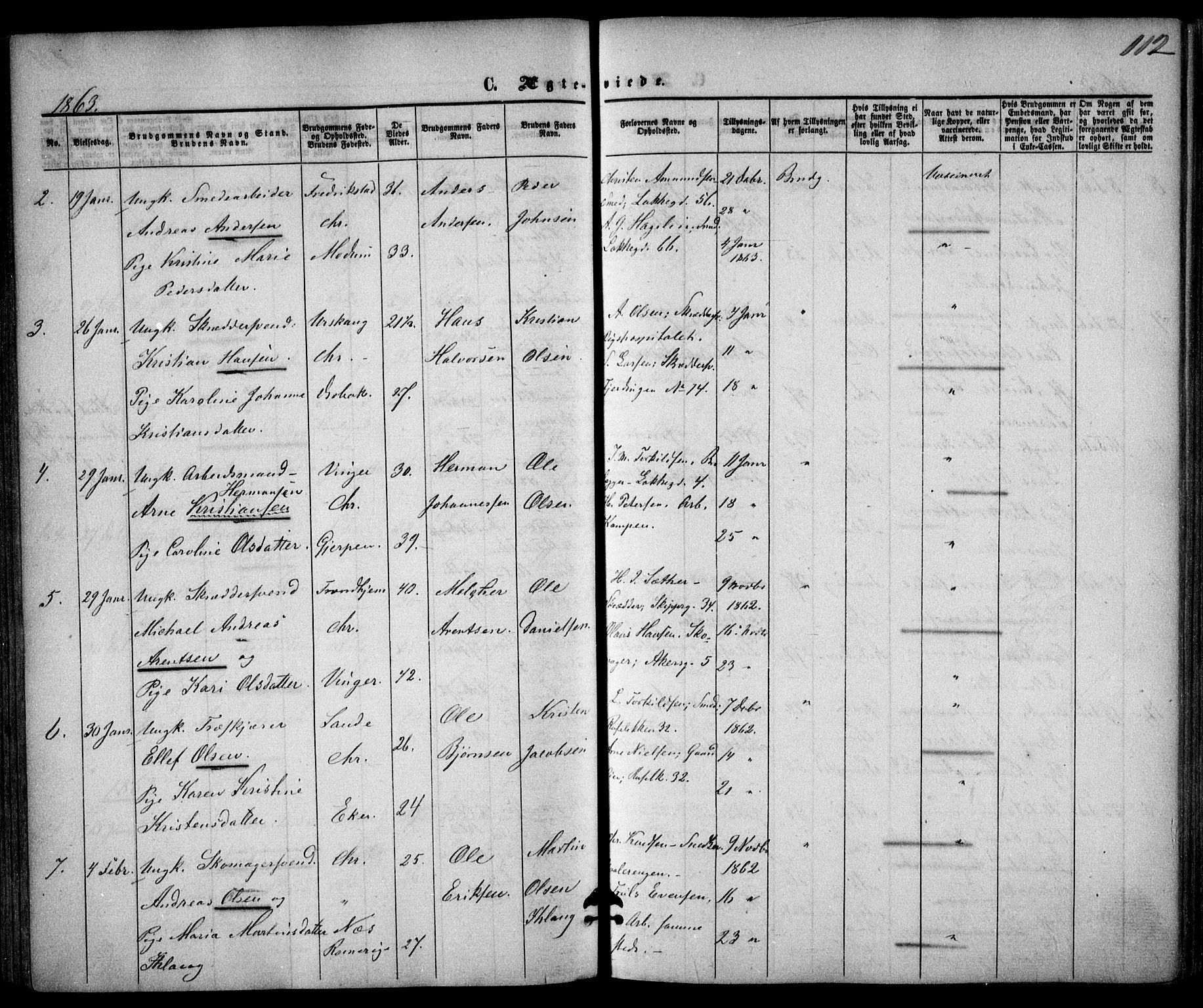Trefoldighet prestekontor Kirkebøker, SAO/A-10882/F/Fc/L0001: Parish register (official) no. III 1, 1858-1874, p. 112