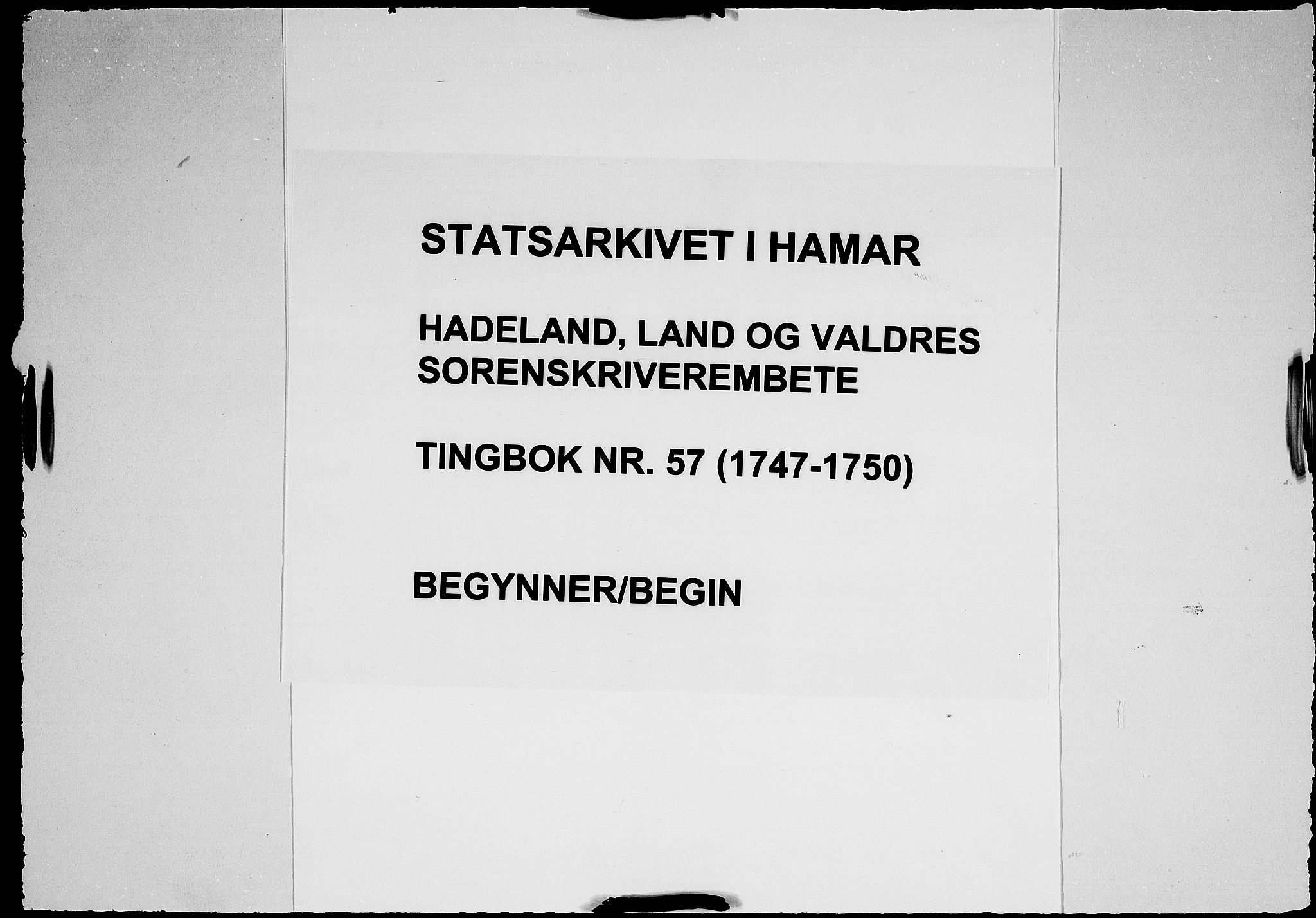 Hadeland, Land og Valdres sorenskriveri, SAH/TING-028/G/Gb/L0057: Tingbok, 1747-1750