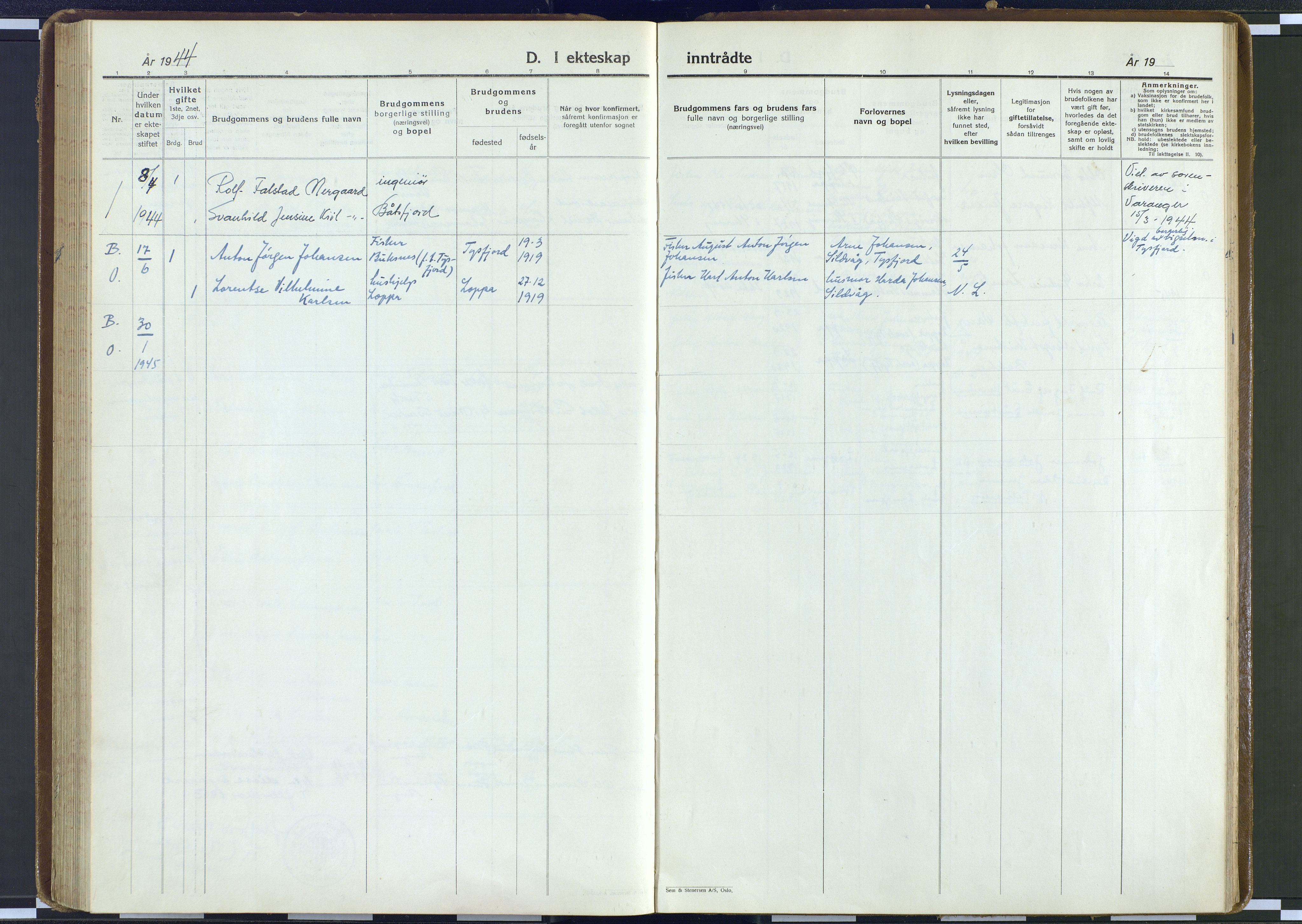 Loppa sokneprestkontor, AV/SATØ-S-1339/H/Ha/L0017kirke: Parish register (official) no. 17, 1942-1961