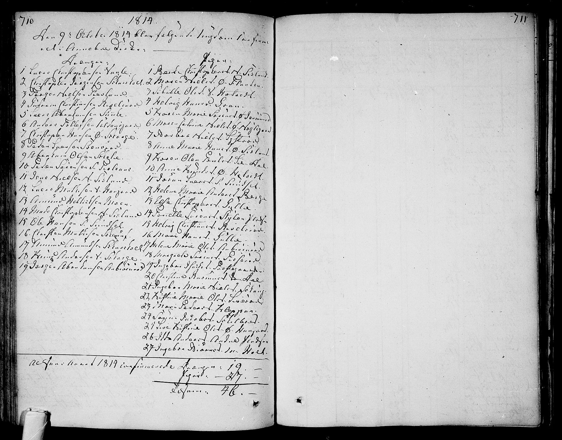 Andebu kirkebøker, SAKO/A-336/F/Fa/L0003: Parish register (official) no. 3 /1, 1803-1828, p. 710-711