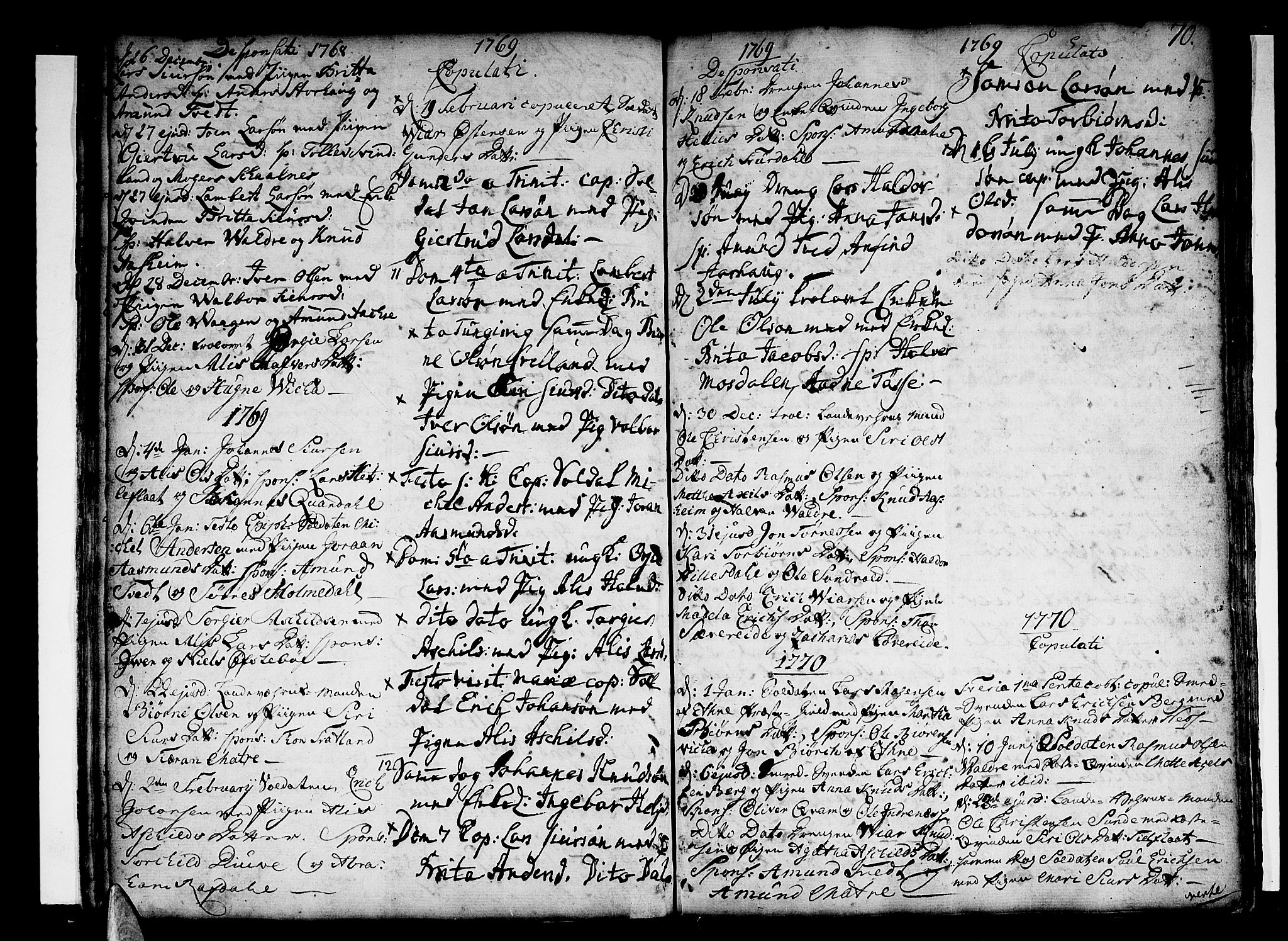 Skånevik sokneprestembete, SAB/A-77801/H/Haa: Parish register (official) no. A 1, 1745-1789, p. 70