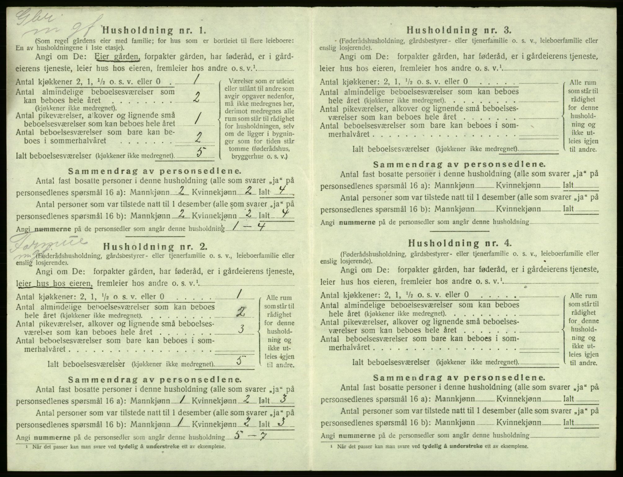 SAB, 1920 census for Tysnes, 1920, p. 1241