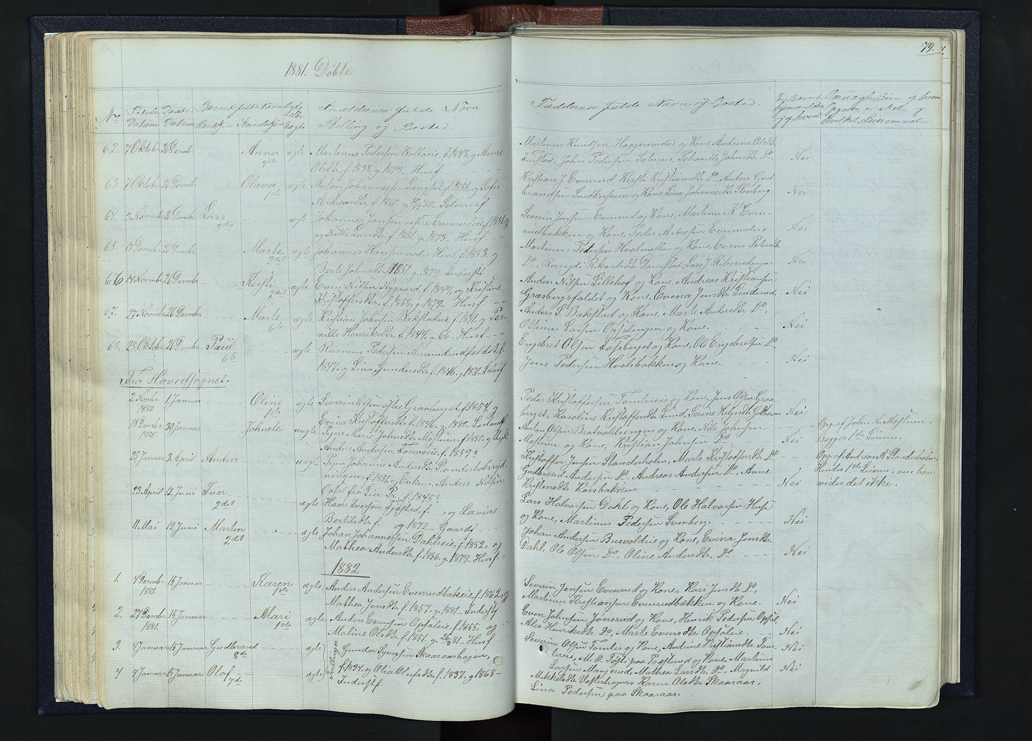 Romedal prestekontor, SAH/PREST-004/L/L0010: Parish register (copy) no. 10, 1860-1895, p. 79