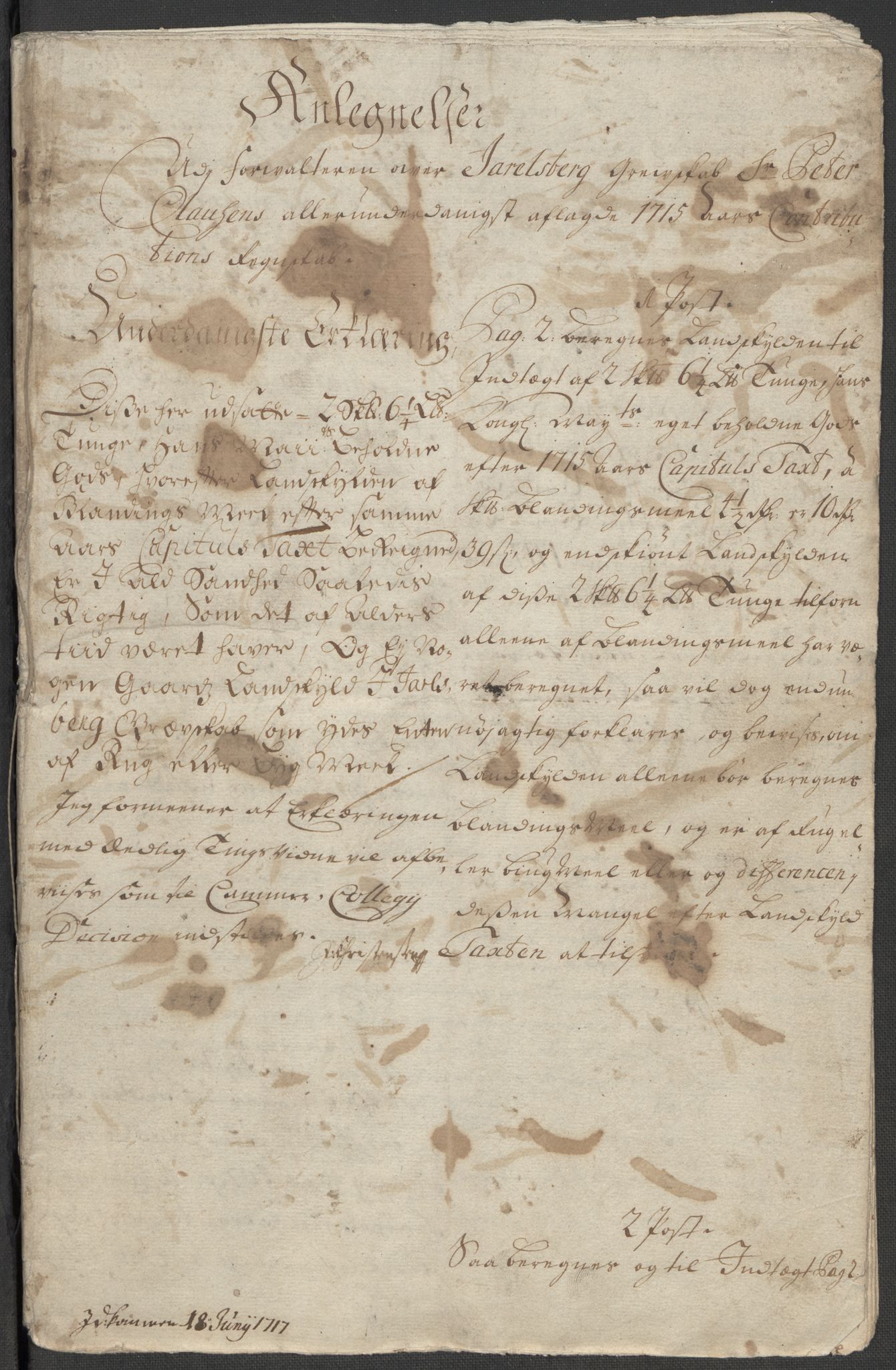 Rentekammeret inntil 1814, Reviderte regnskaper, Fogderegnskap, RA/EA-4092/R32/L1879: Fogderegnskap Jarlsberg grevskap, 1714-1715, p. 469