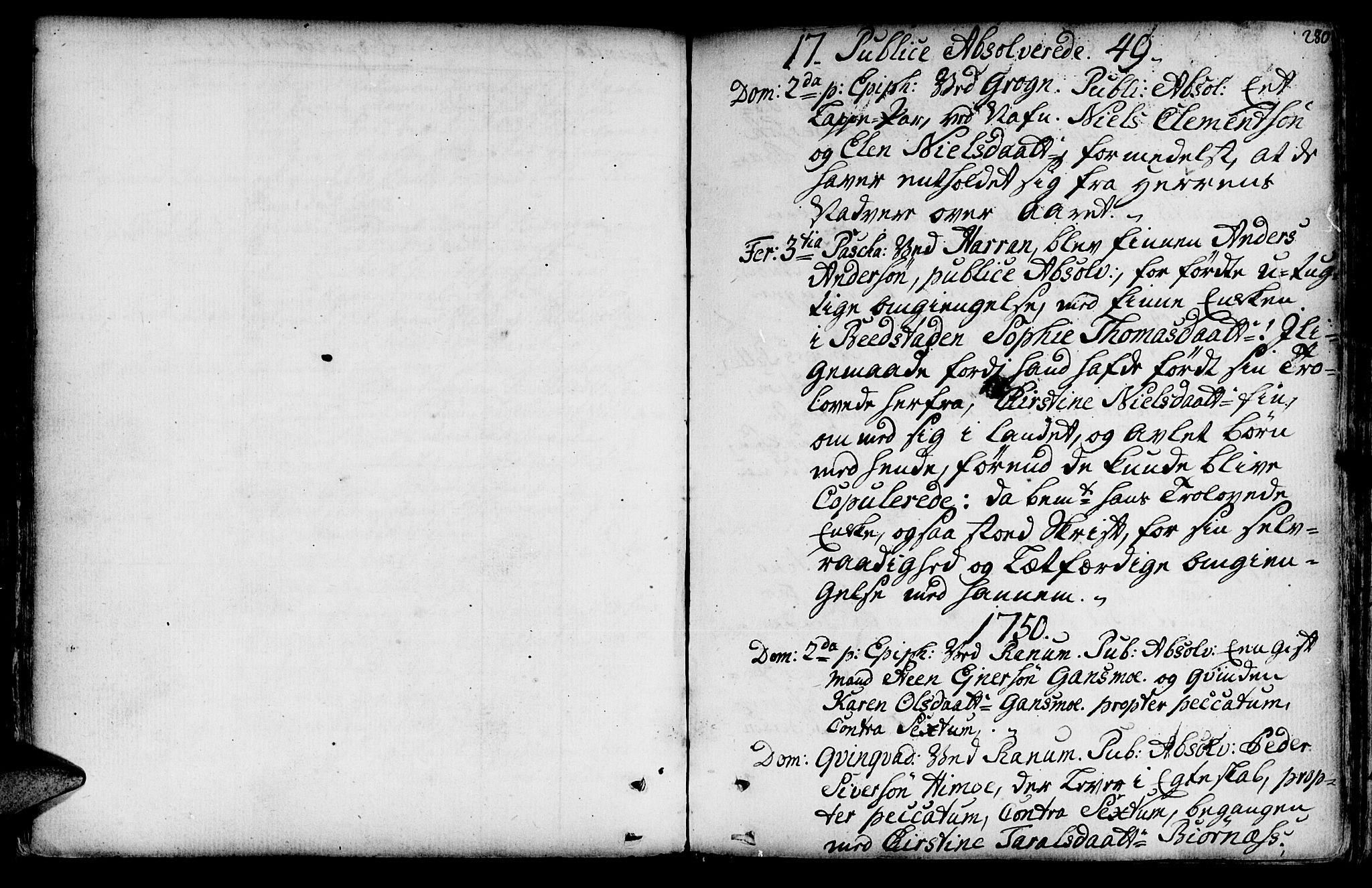 Ministerialprotokoller, klokkerbøker og fødselsregistre - Nord-Trøndelag, SAT/A-1458/764/L0542: Parish register (official) no. 764A02, 1748-1779, p. 280