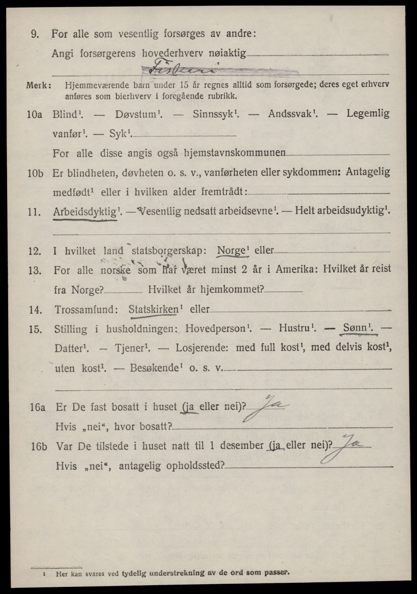 SAT, 1920 census for Kornstad, 1920, p. 3950