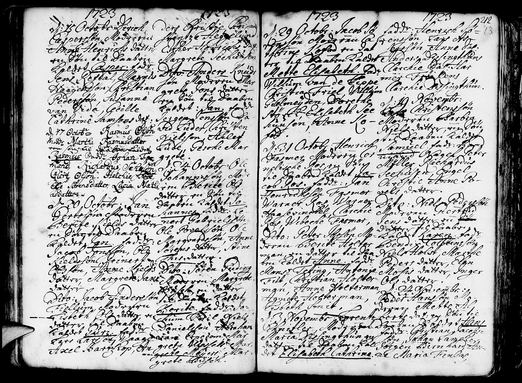 Nykirken Sokneprestembete, AV/SAB-A-77101/H/Haa/L0003: Parish register (official) no. A 3, 1717-1764, p. 73