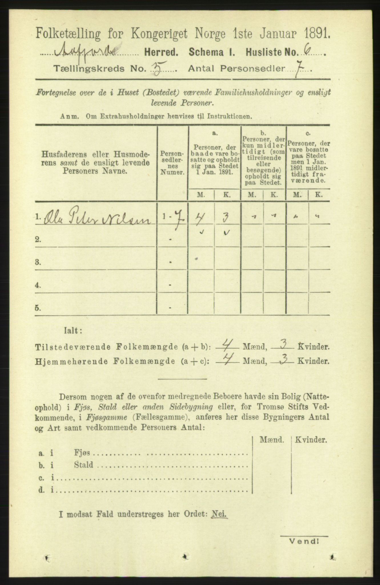 RA, 1891 census for 1630 Åfjord, 1891, p. 1158