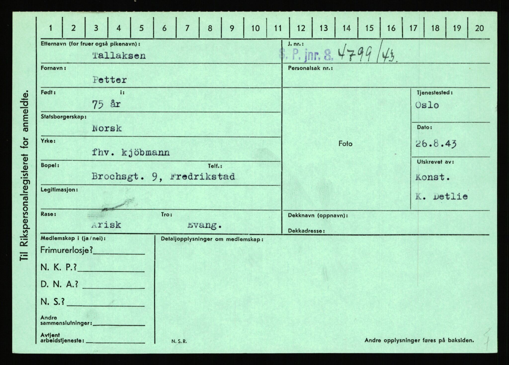 Statspolitiet - Hovedkontoret / Osloavdelingen, AV/RA-S-1329/C/Ca/L0015: Svea - Tøsse, 1943-1945, p. 1858