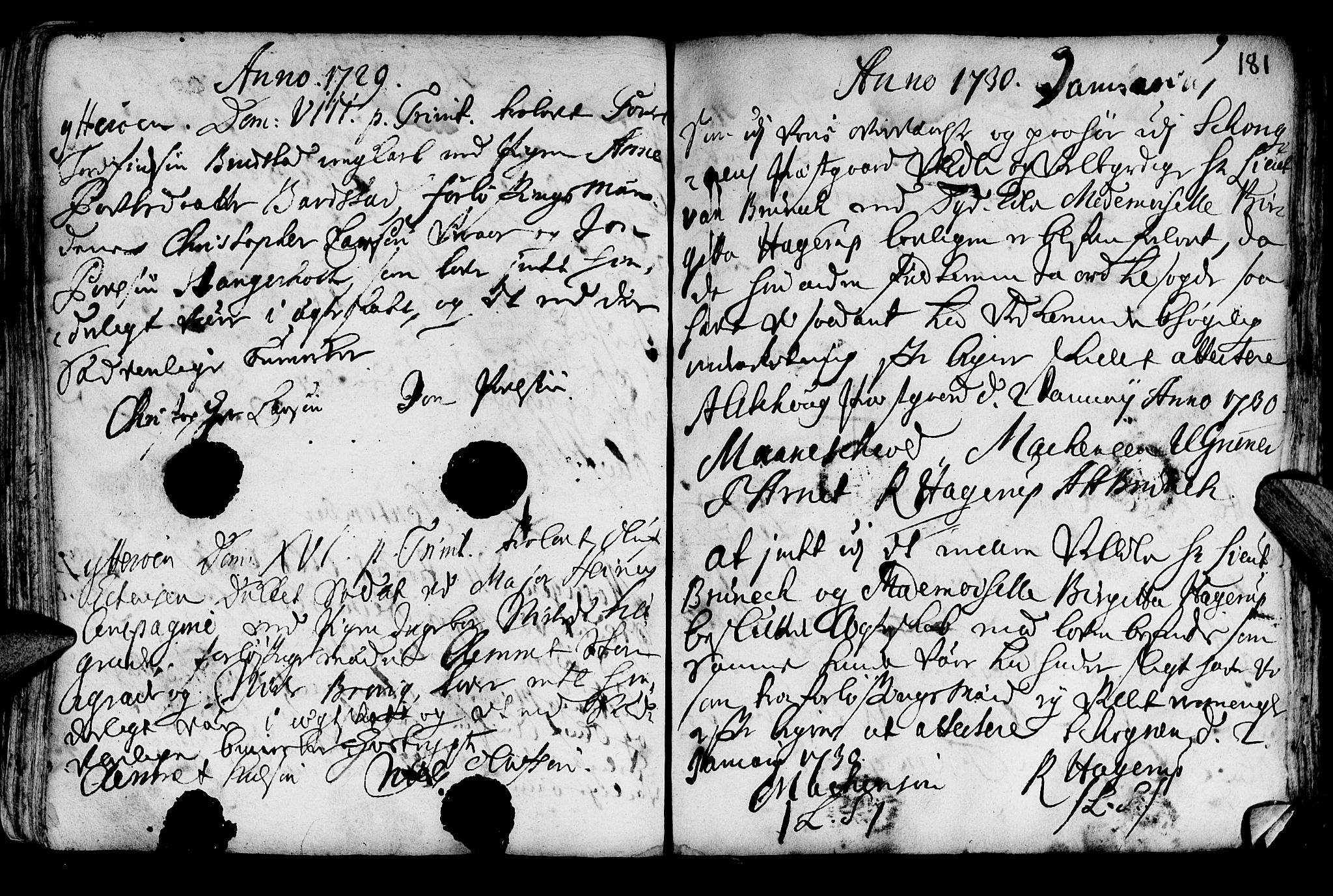 Ministerialprotokoller, klokkerbøker og fødselsregistre - Nord-Trøndelag, SAT/A-1458/722/L0215: Parish register (official) no. 722A02, 1718-1755, p. 181