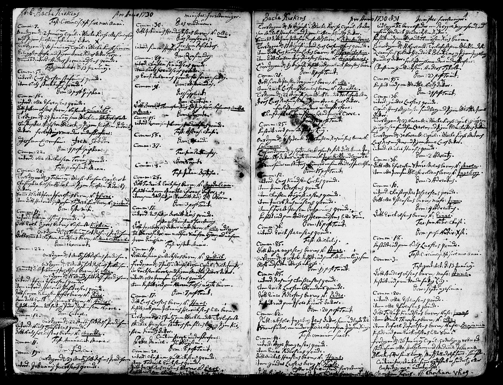 Ministerialprotokoller, klokkerbøker og fødselsregistre - Sør-Trøndelag, SAT/A-1456/606/L0276: Parish register (official) no. 606A01 /2, 1727-1779, p. 6-7