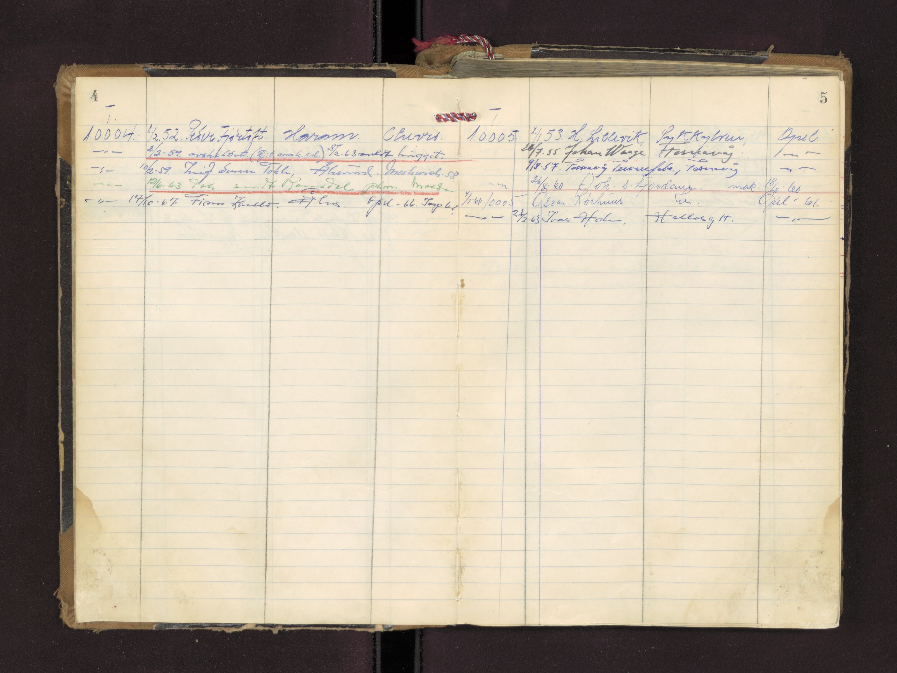 Møre og Romsdal vegkontor - Ålesund trafikkstasjon, AV/SAT-A-4099/F/Fc/L0005: Bilregister; T 10000 - T 10599, 1945-1970