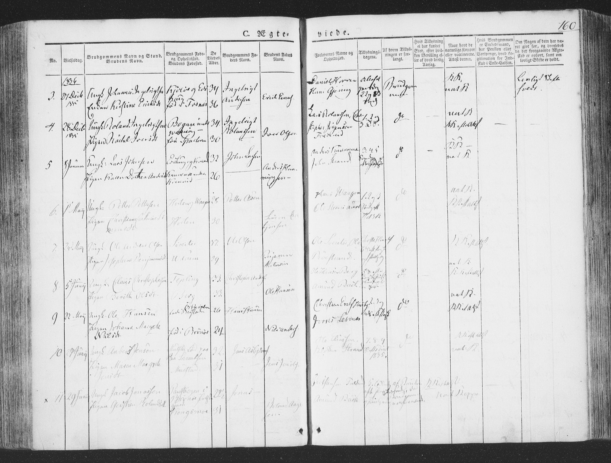 Ministerialprotokoller, klokkerbøker og fødselsregistre - Nord-Trøndelag, SAT/A-1458/780/L0639: Parish register (official) no. 780A04, 1830-1844, p. 160