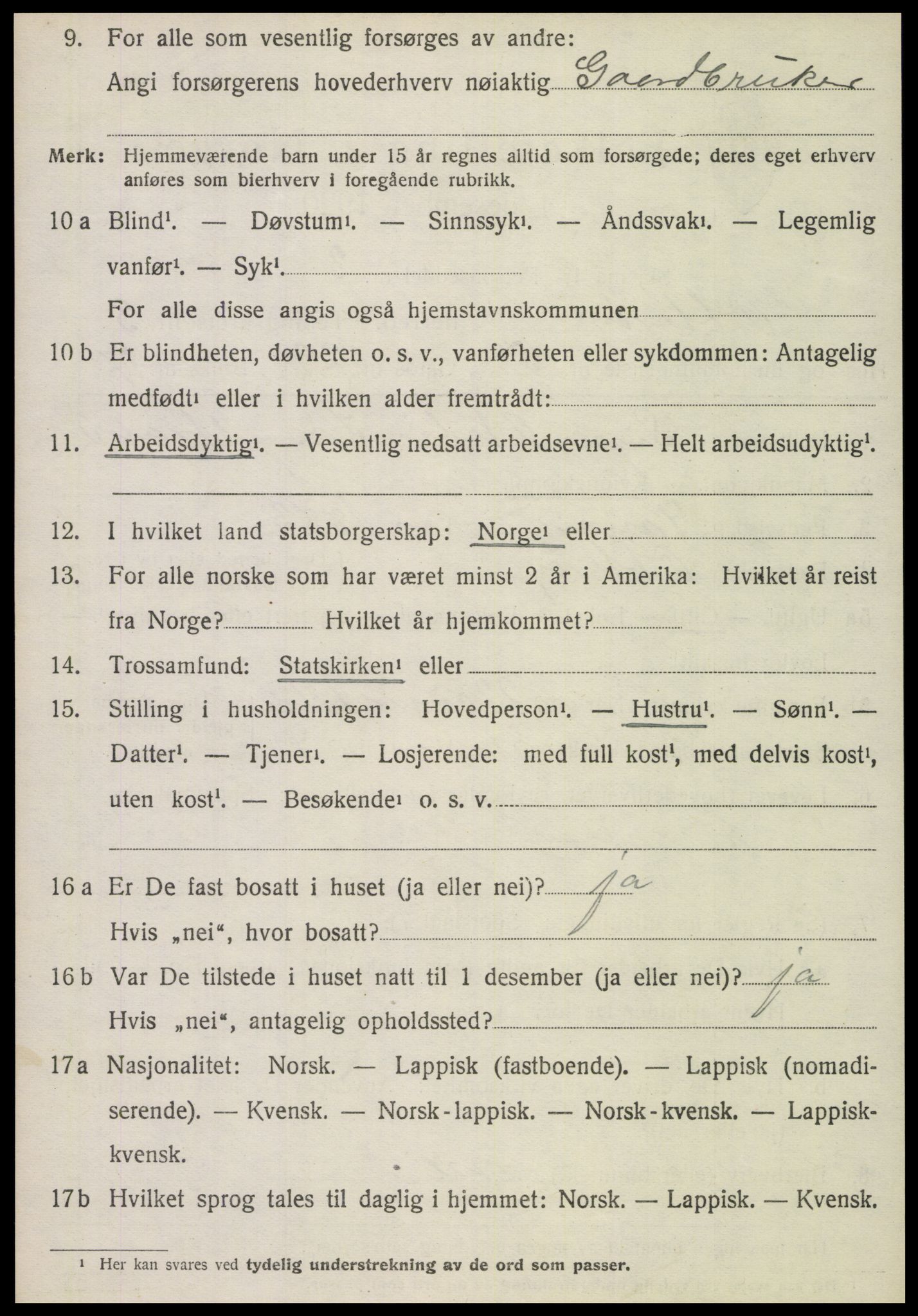 SAT, 1920 census for Otterøy, 1920, p. 1460