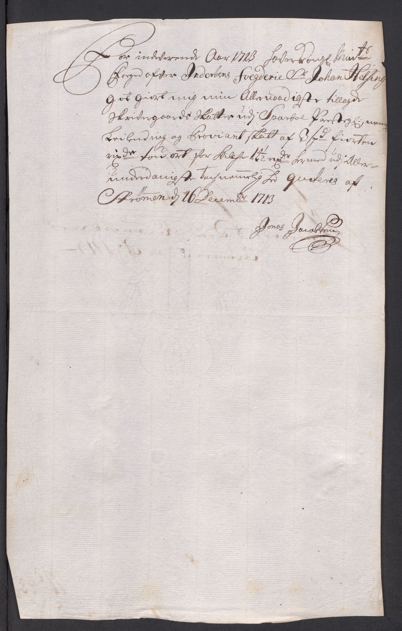 Rentekammeret inntil 1814, Reviderte regnskaper, Fogderegnskap, AV/RA-EA-4092/R63/L4321: Fogderegnskap Inderøy, 1713, p. 374