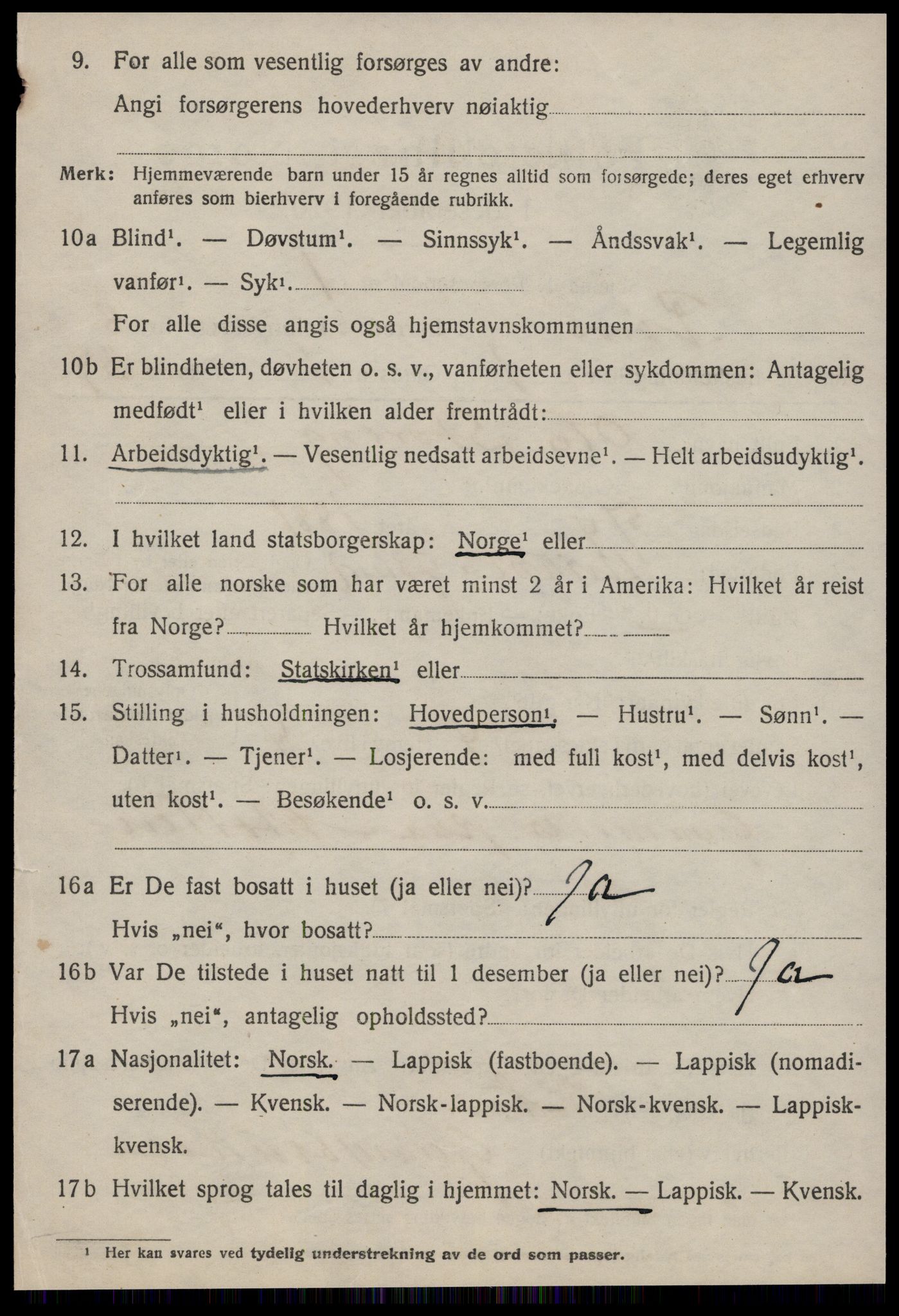 SAT, 1920 census for Røros, 1920, p. 7357