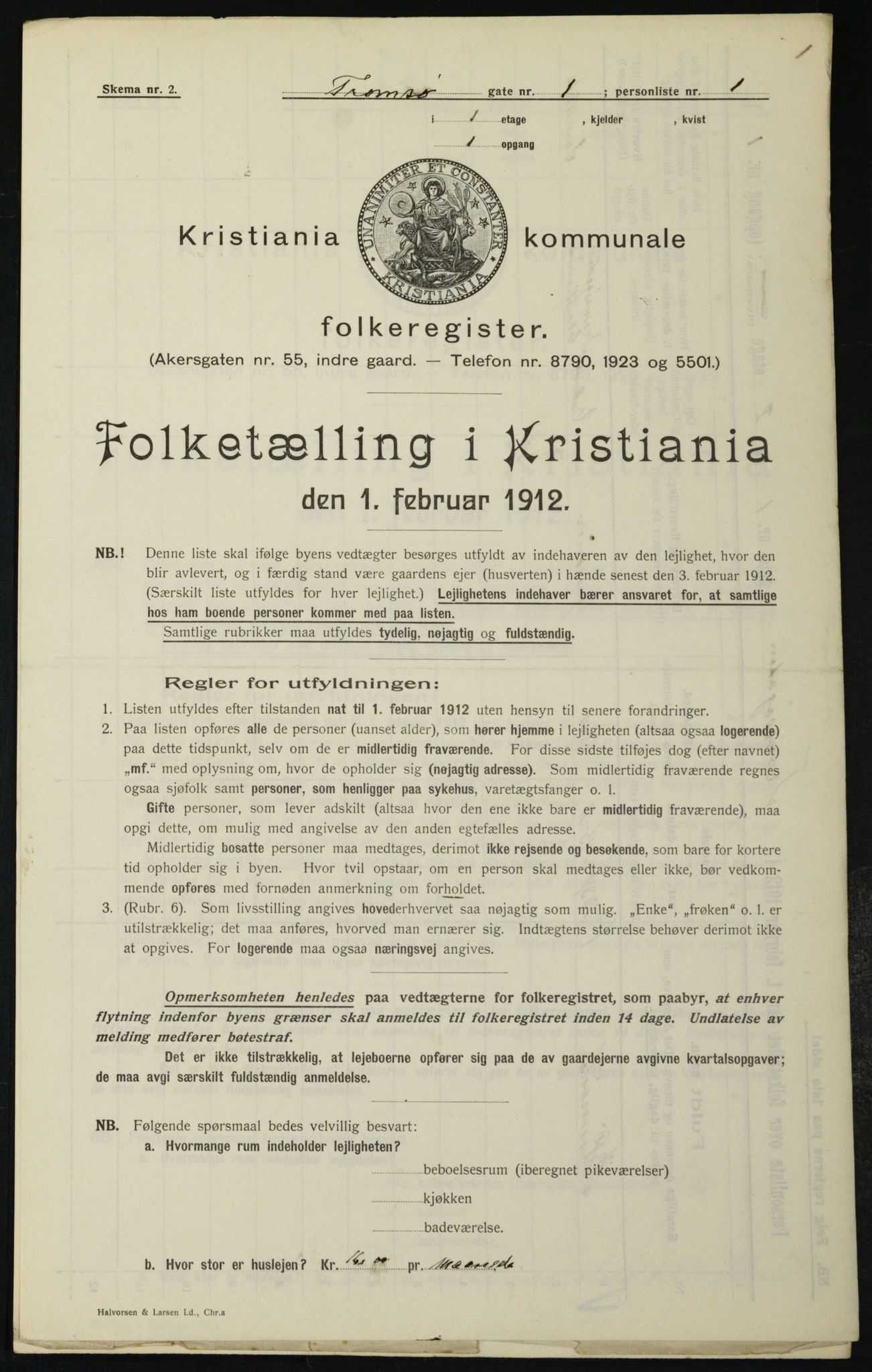 OBA, Municipal Census 1912 for Kristiania, 1912, p. 115622