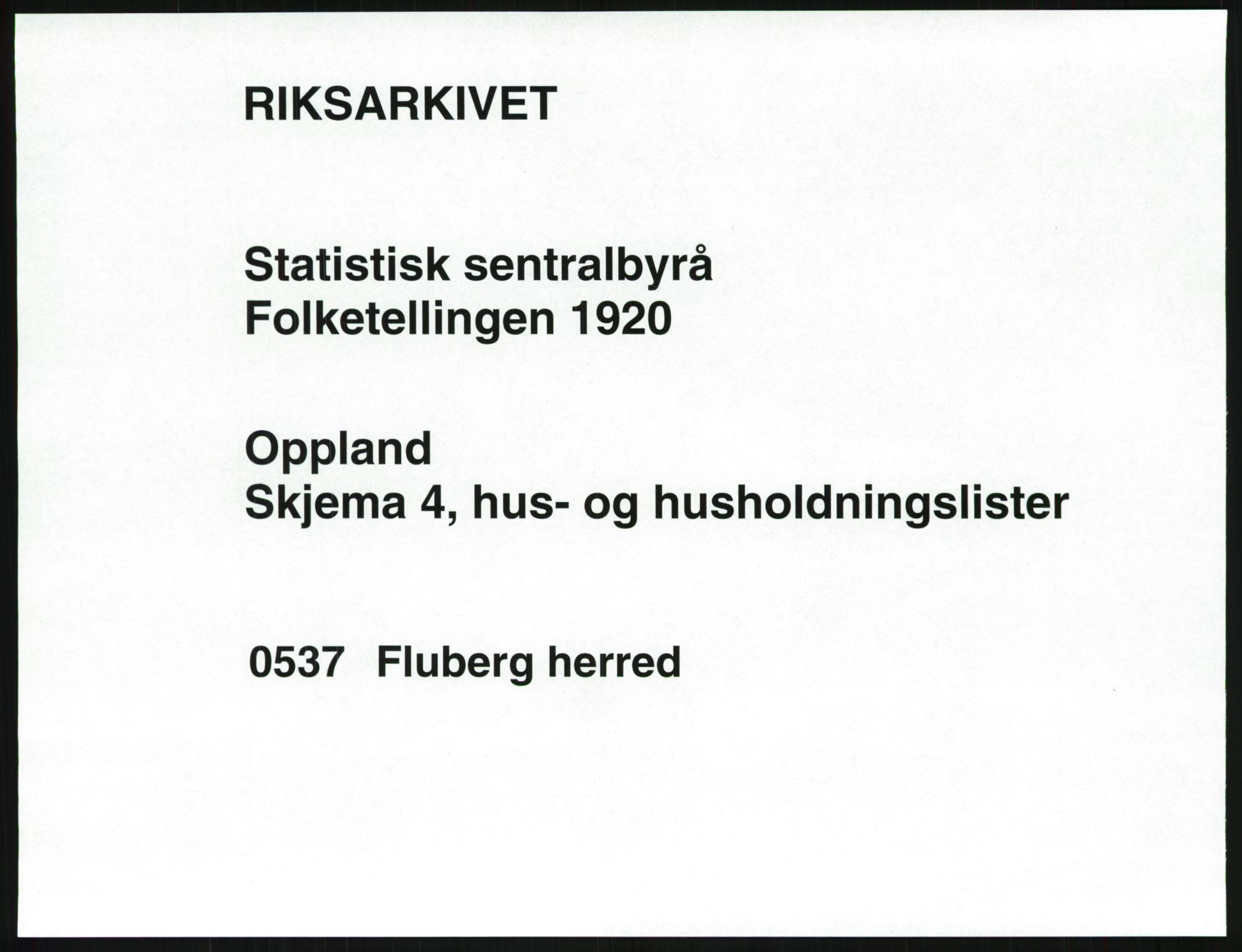 SAH, 1920 census for Fluberg, 1920, p. 28