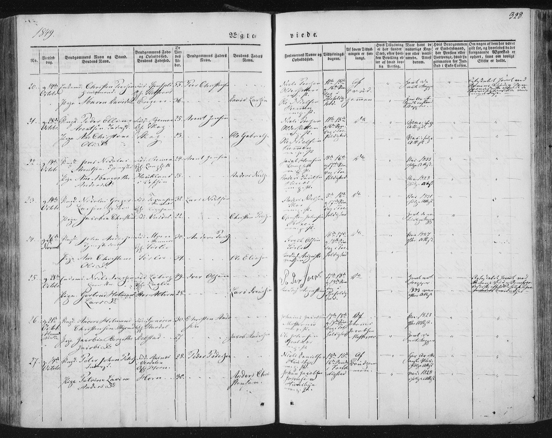 Ministerialprotokoller, klokkerbøker og fødselsregistre - Nordland, AV/SAT-A-1459/838/L0549: Parish register (official) no. 838A07, 1840-1854, p. 328