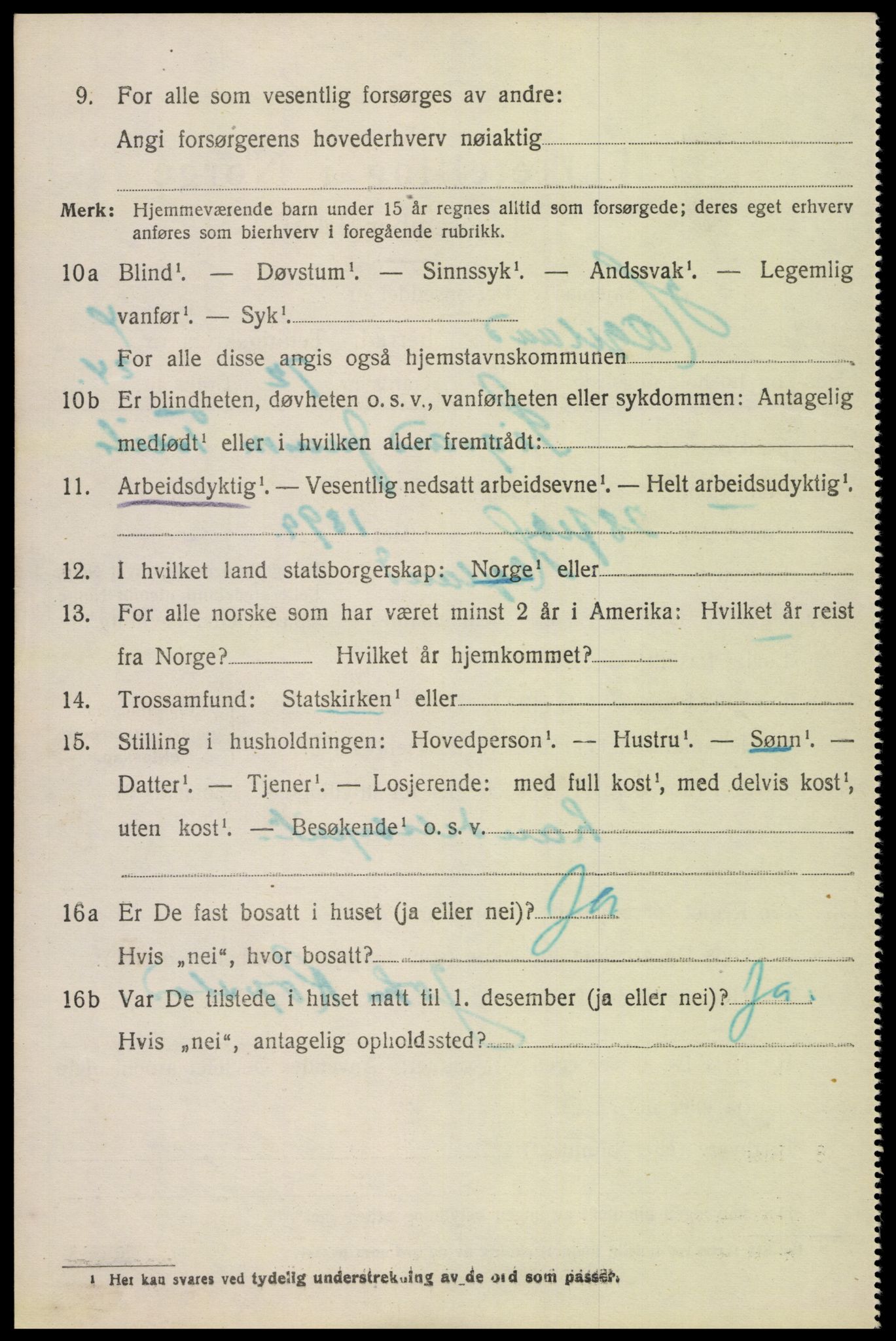 SAK, 1920 census for Hægeland, 1920, p. 1970