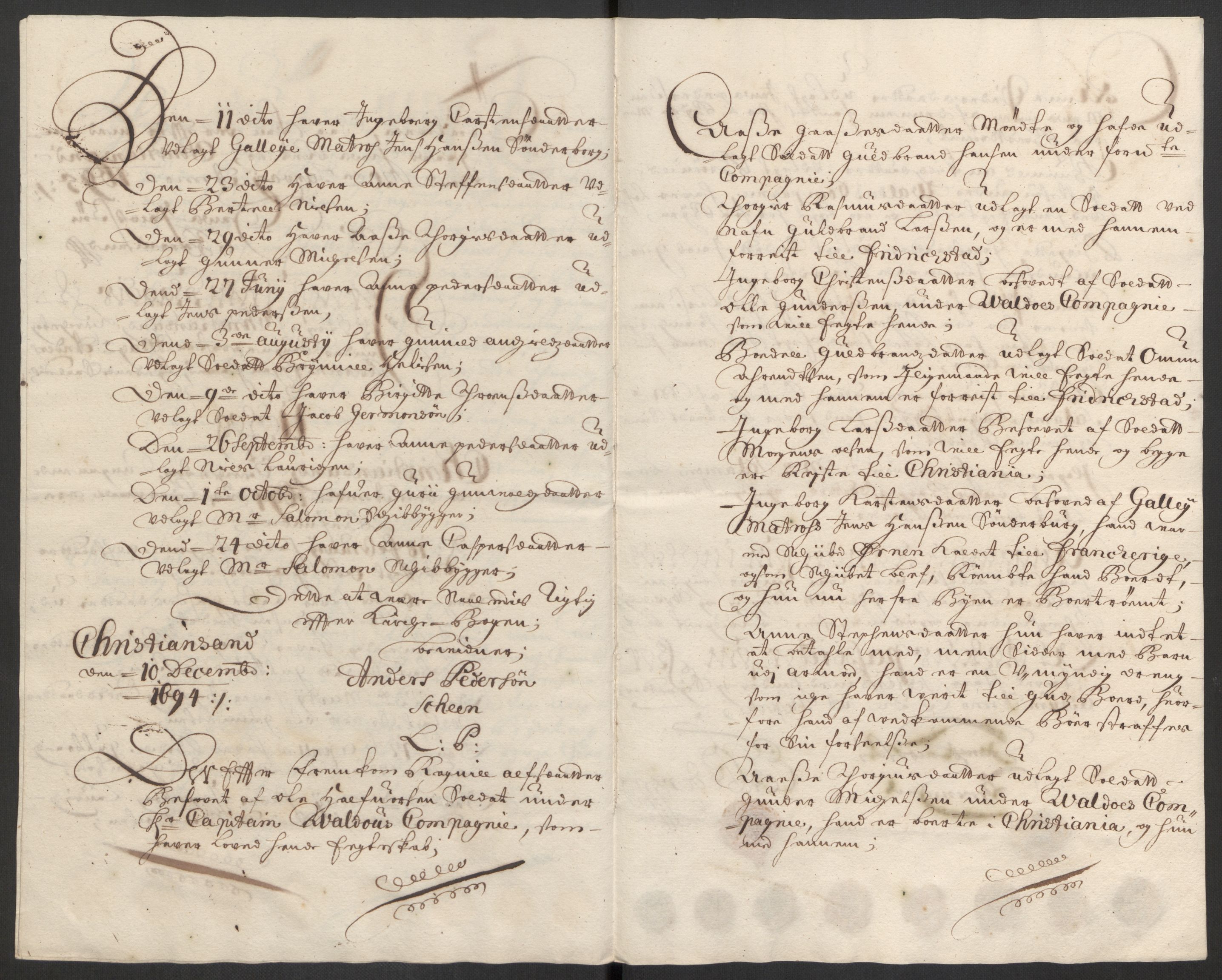 Rentekammeret inntil 1814, Reviderte regnskaper, Byregnskaper, AV/RA-EA-4066/R/Rm/L0285: [M18] Sikt og sakefall, 1681-1718, p. 220