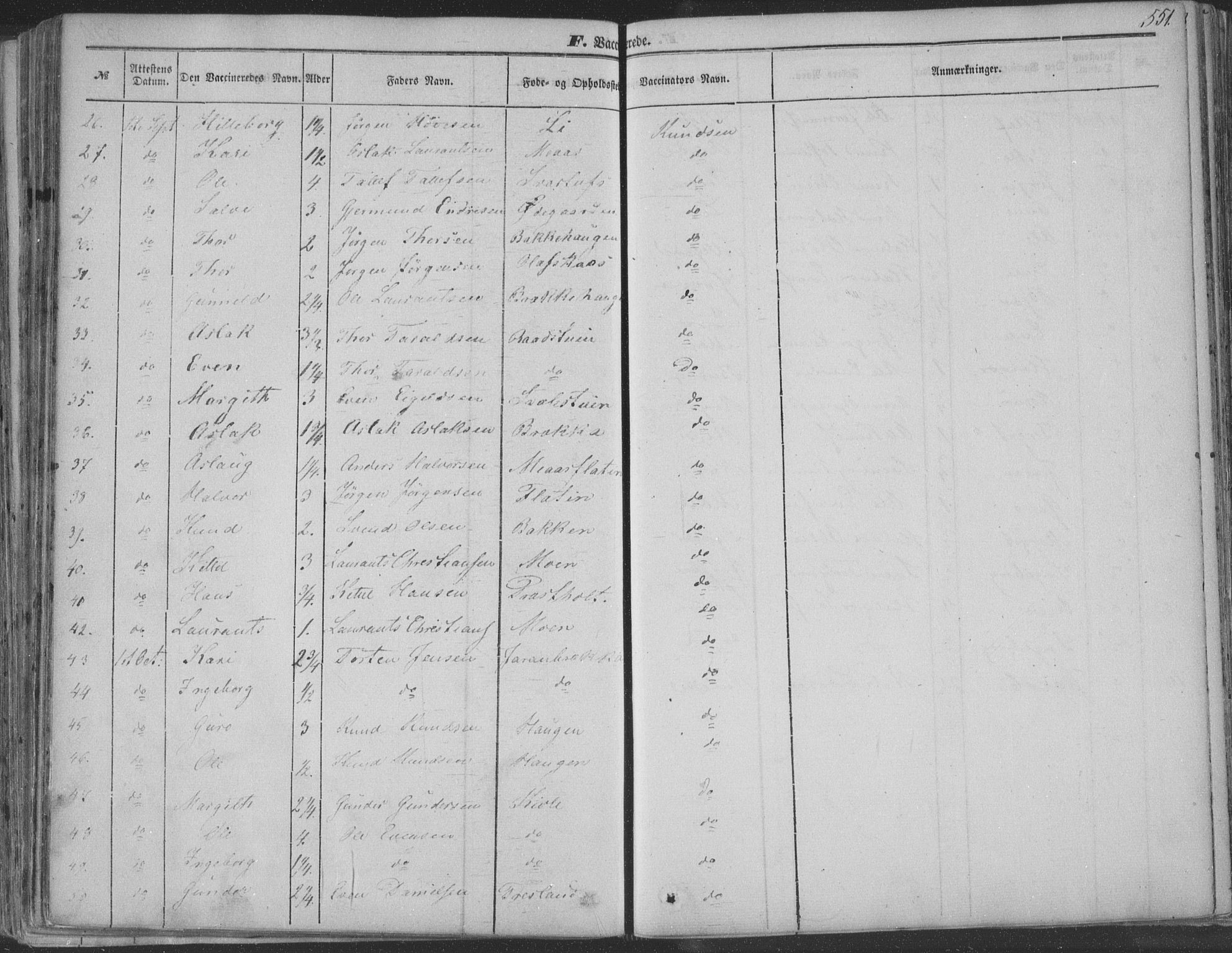 Seljord kirkebøker, AV/SAKO-A-20/F/Fa/L012b: Parish register (official) no. I 12B, 1850-1865, p. 551