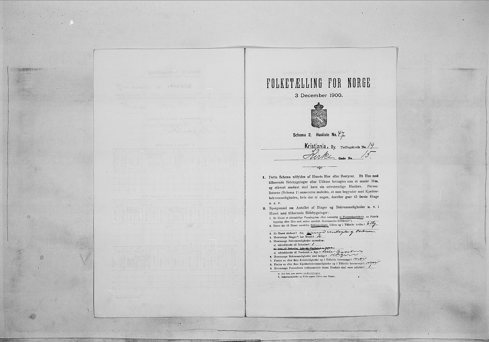 SAO, 1900 census for Kristiania, 1900, p. 45789