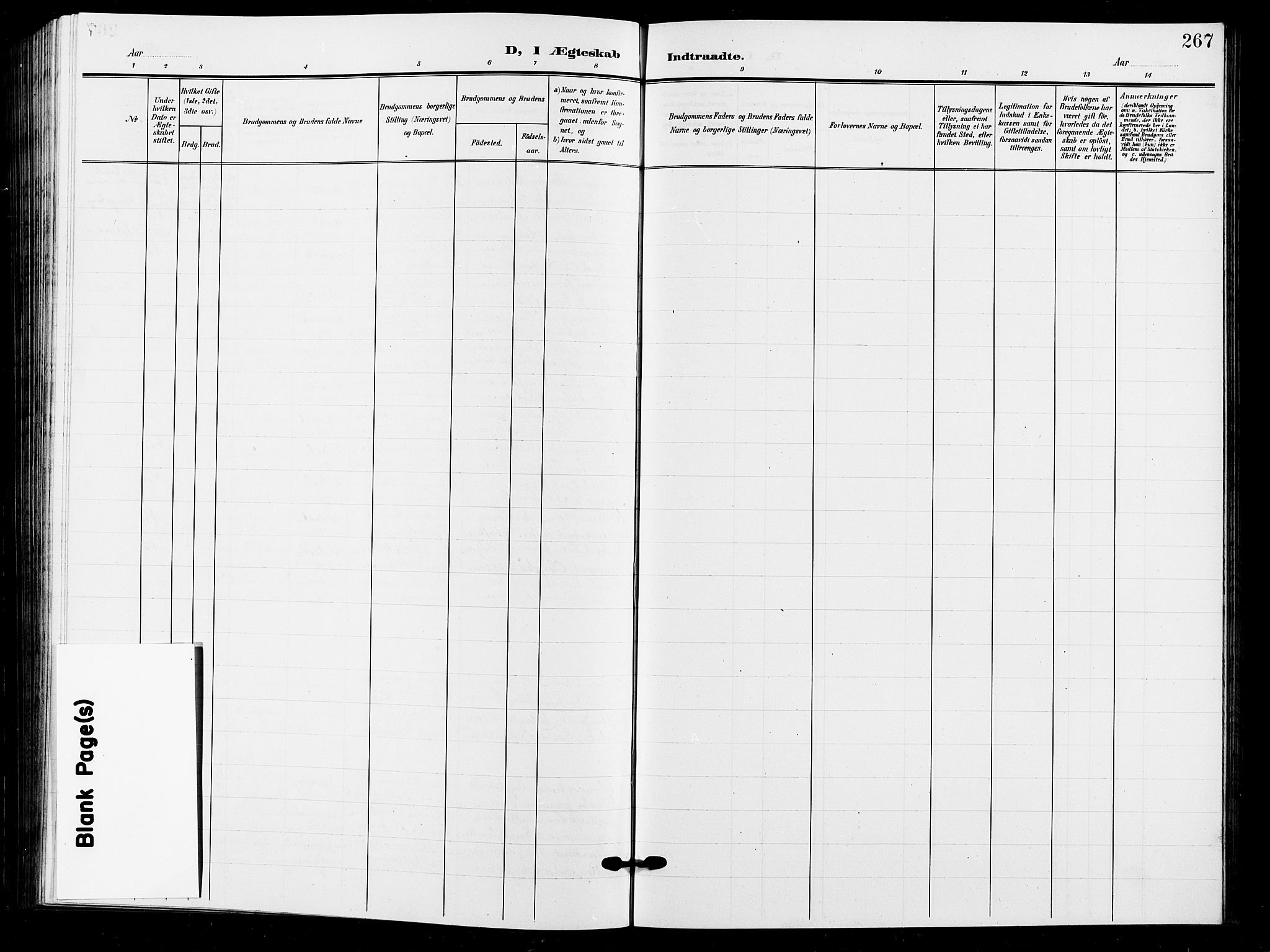 Sarpsborg prestekontor Kirkebøker, AV/SAO-A-2006/G/Ga/L0001: Parish register (copy) no. 1, 1902-1911, p. 267