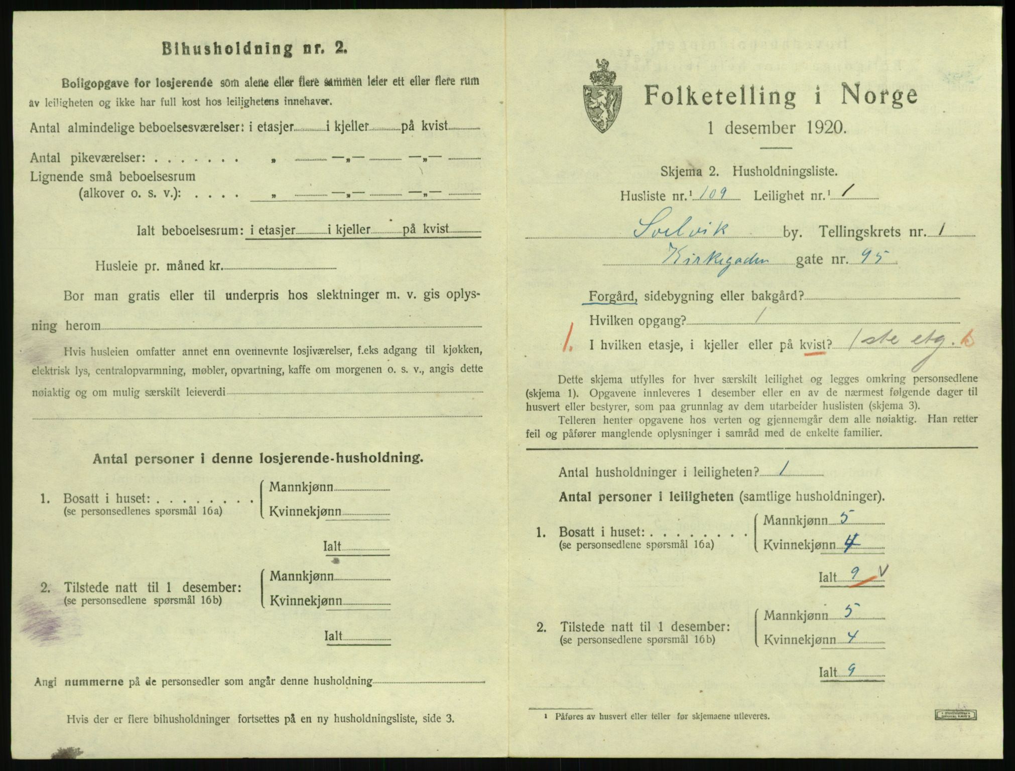 SAKO, 1920 census for Svelvik, 1920, p. 823