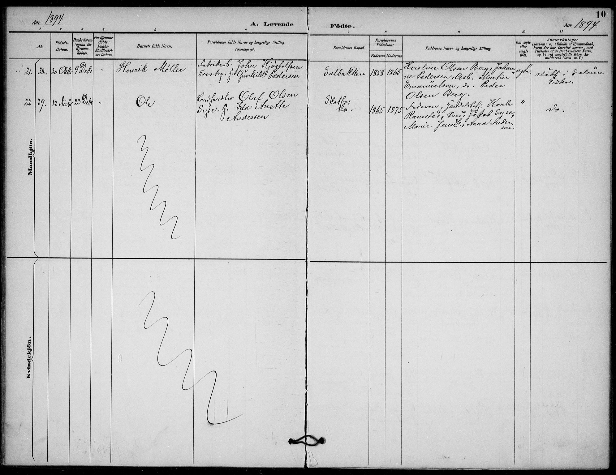 Solum kirkebøker, AV/SAKO-A-306/F/Fb/L0002: Parish register (official) no. II 2, 1893-1901, p. 10