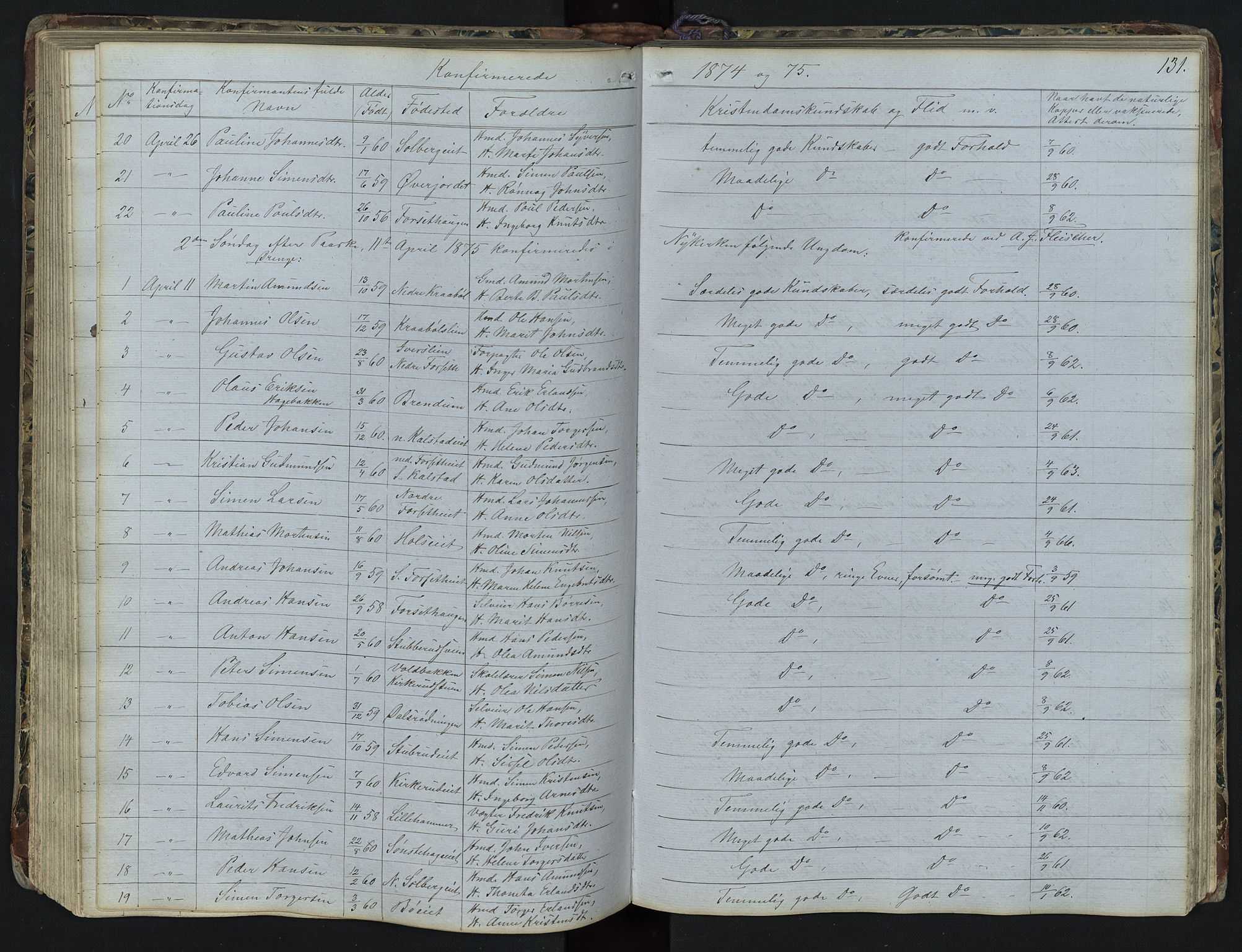 Vestre Gausdal prestekontor, AV/SAH-PREST-094/H/Ha/Hab/L0001: Parish register (copy) no. 1, 1867-1895, p. 131