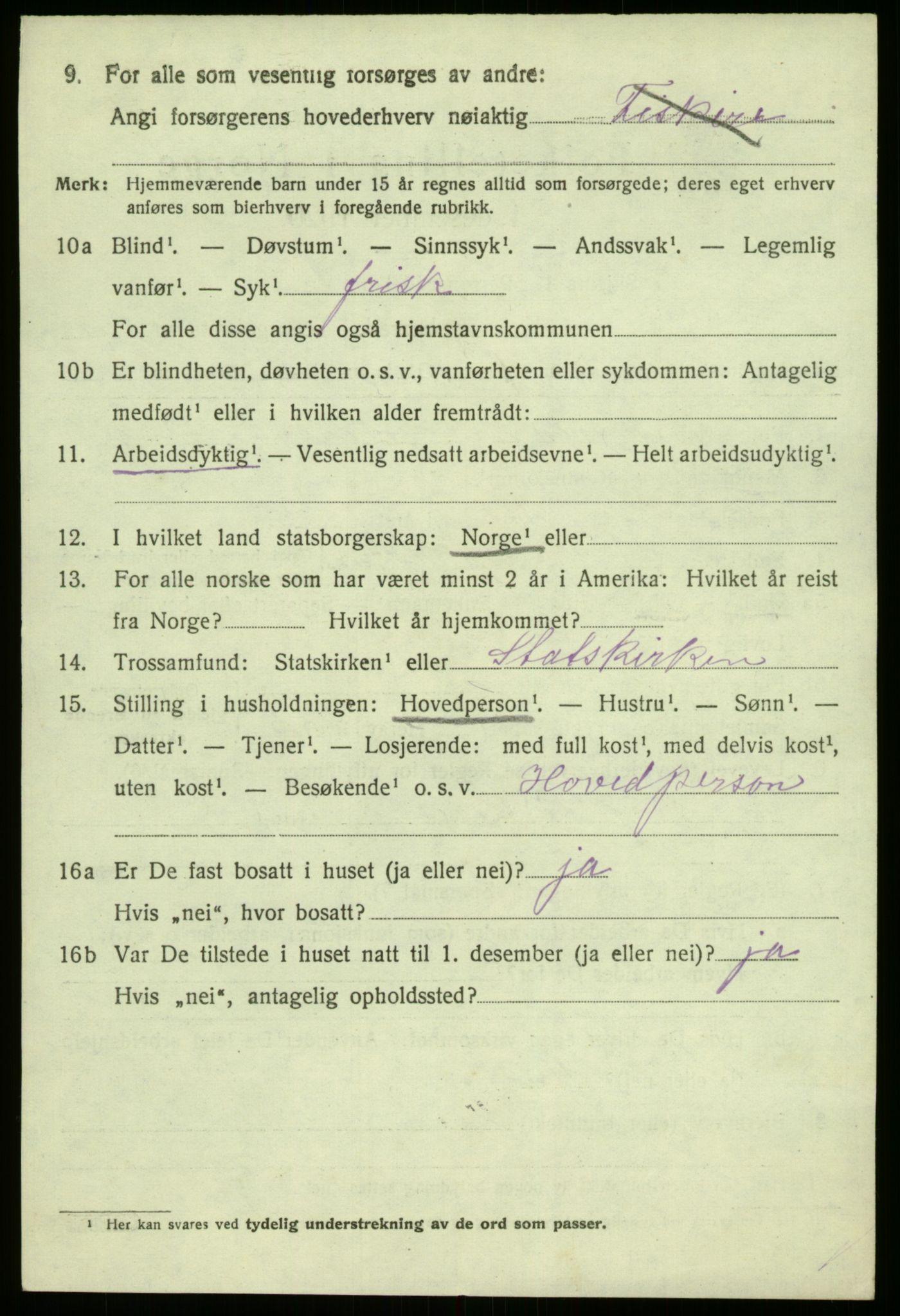 SAB, 1920 census for Solund, 1920, p. 4081