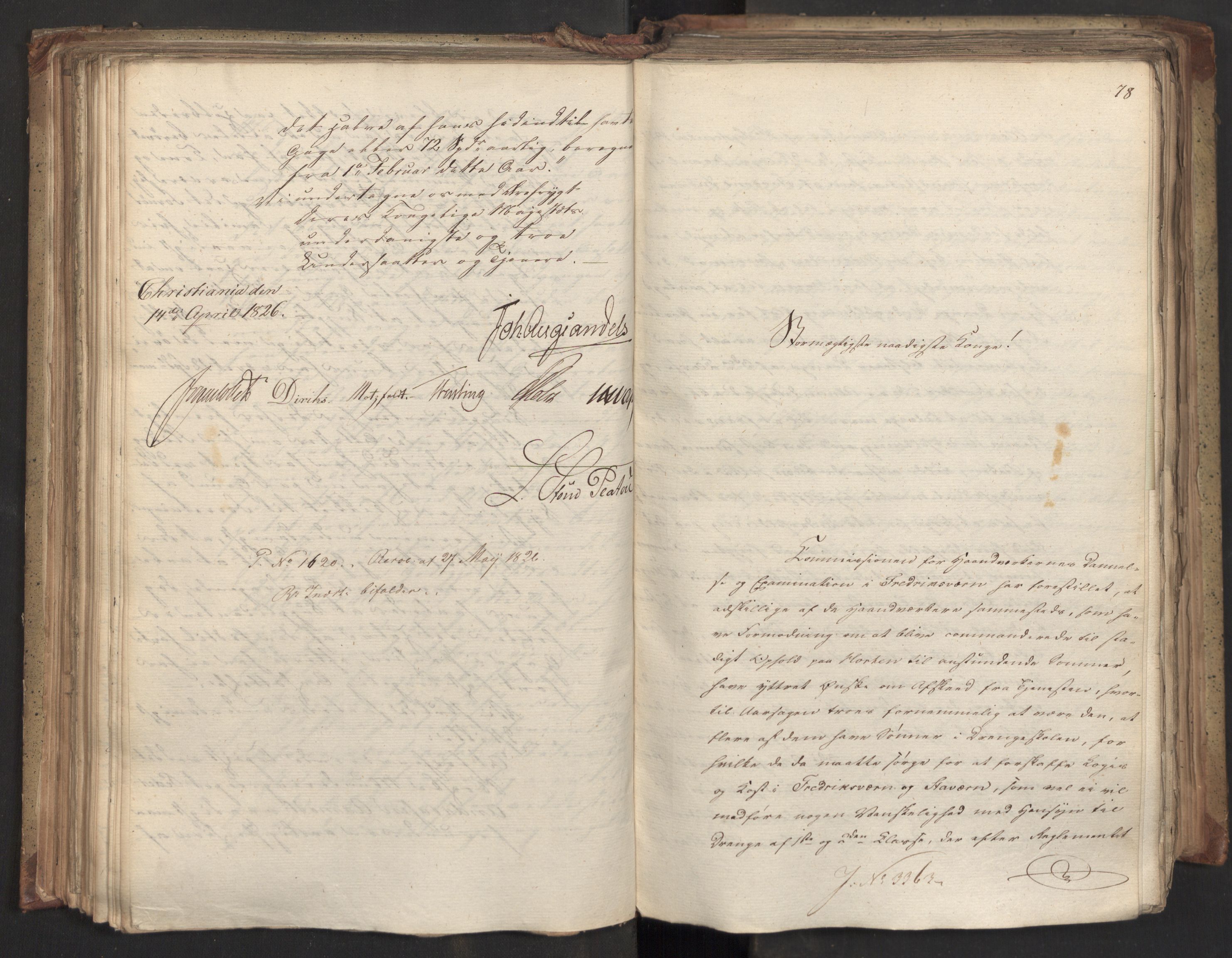 Statsrådsavdelingen i Stockholm, RA/S-1003/D/Da/L0046: Regjeringsinnstillinger nr. 3308-3500, 1826, p. 150