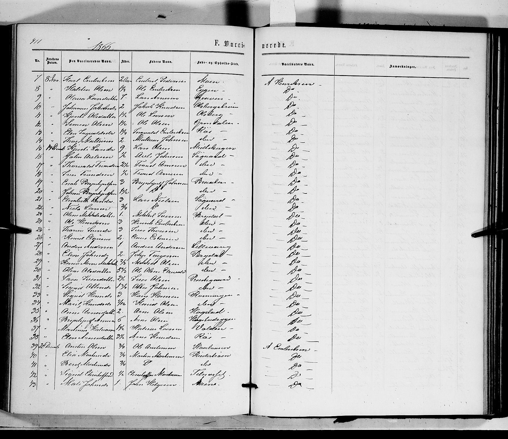 Tynset prestekontor, SAH/PREST-058/H/Ha/Haa/L0021: Parish register (official) no. 21, 1863-1879, p. 411