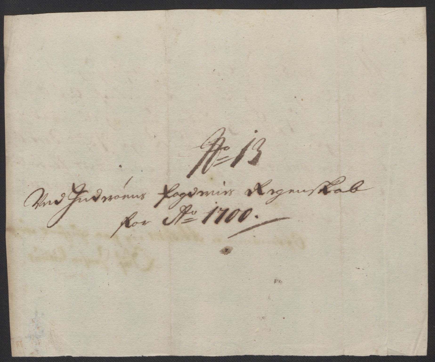 Rentekammeret inntil 1814, Reviderte regnskaper, Fogderegnskap, AV/RA-EA-4092/R63/L4311: Fogderegnskap Inderøy, 1700, p. 137