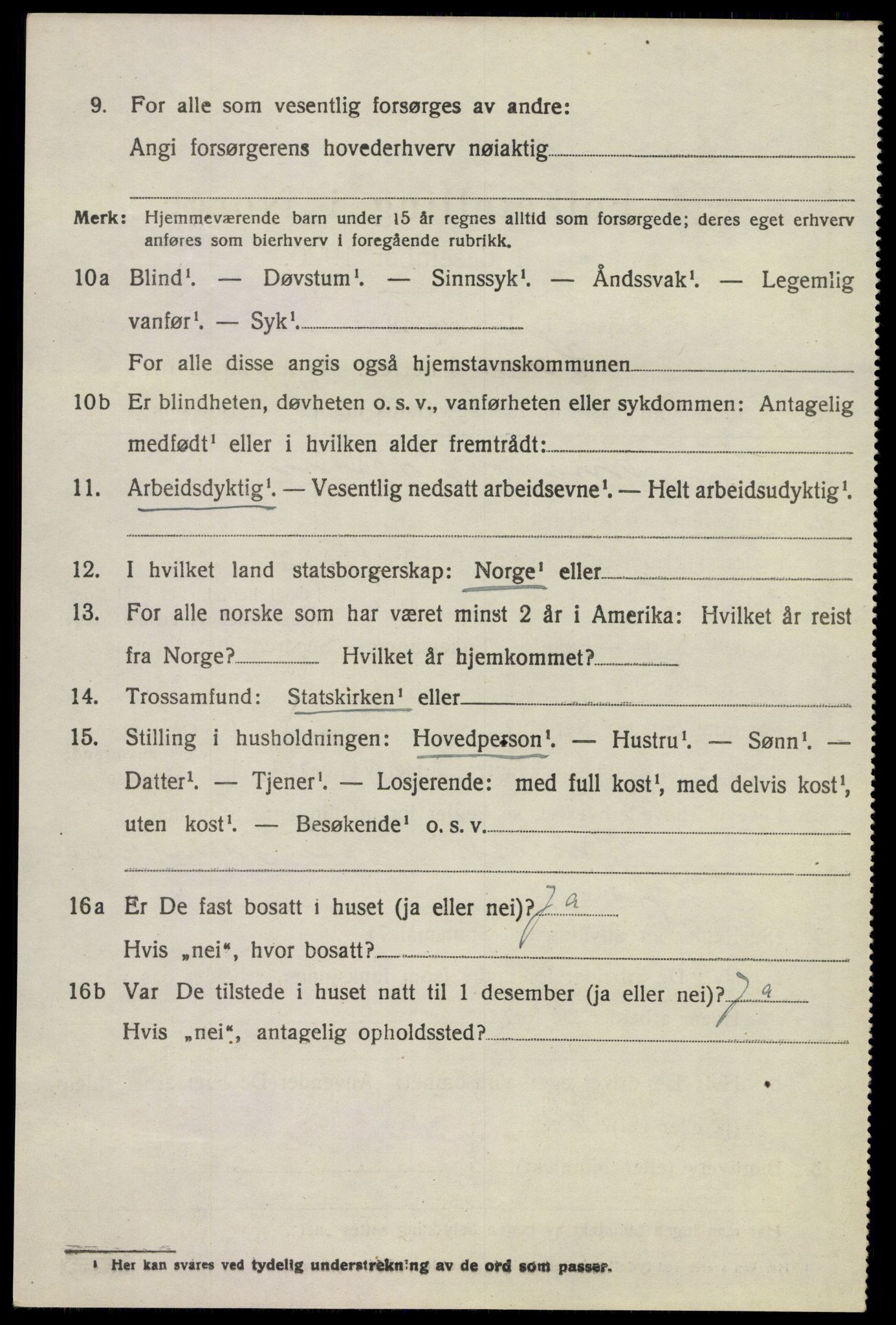 SAKO, 1920 census for Sandeherred, 1920, p. 19657