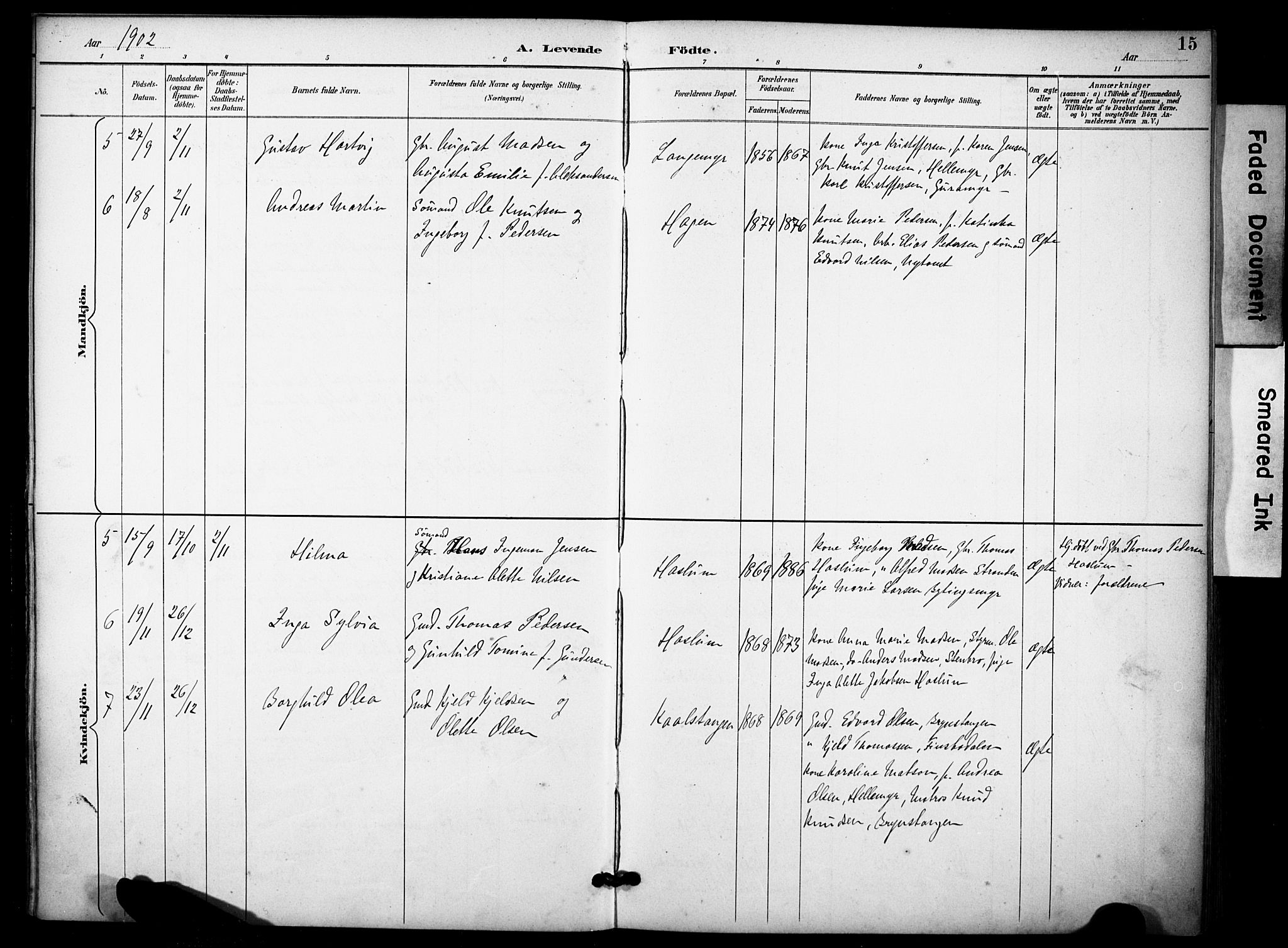 Skåtøy kirkebøker, SAKO/A-304/F/Fb/L0001: Parish register (official) no. II 1, 1892-1916, p. 15