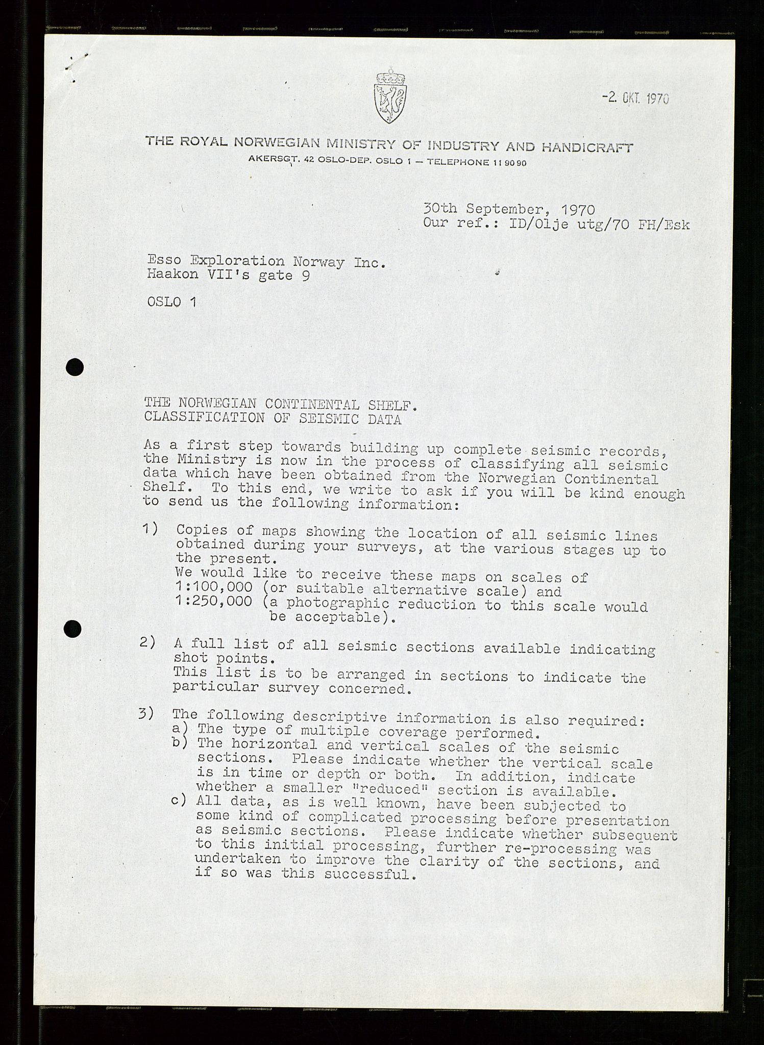 Pa 1512 - Esso Exploration and Production Norway Inc., AV/SAST-A-101917/E/Ea/L0026: Sak og korrespondanse, 1966-1974, p. 86