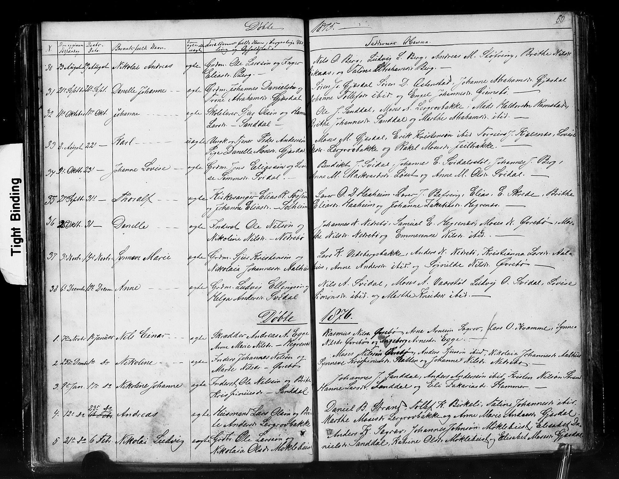 Jølster sokneprestembete, SAB/A-80701/H/Hab/Haba/L0001: Parish register (copy) no. A 1, 1853-1894, p. 50