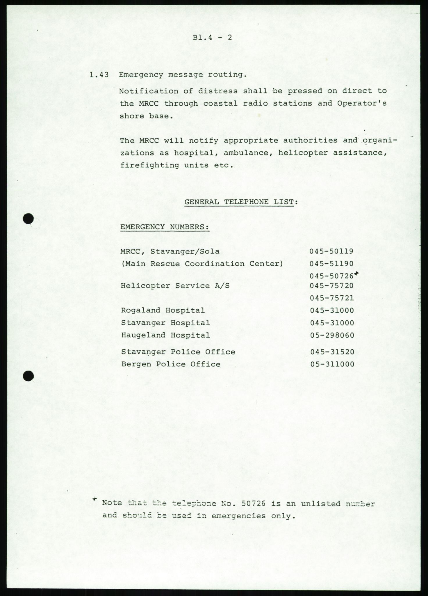 Justisdepartementet, Granskningskommisjonen ved Alexander Kielland-ulykken 27.3.1980, AV/RA-S-1165/D/L0016: O Beredskapsplaner (Doku.liste + O1-O3 av 3), 1980-1981, p. 341