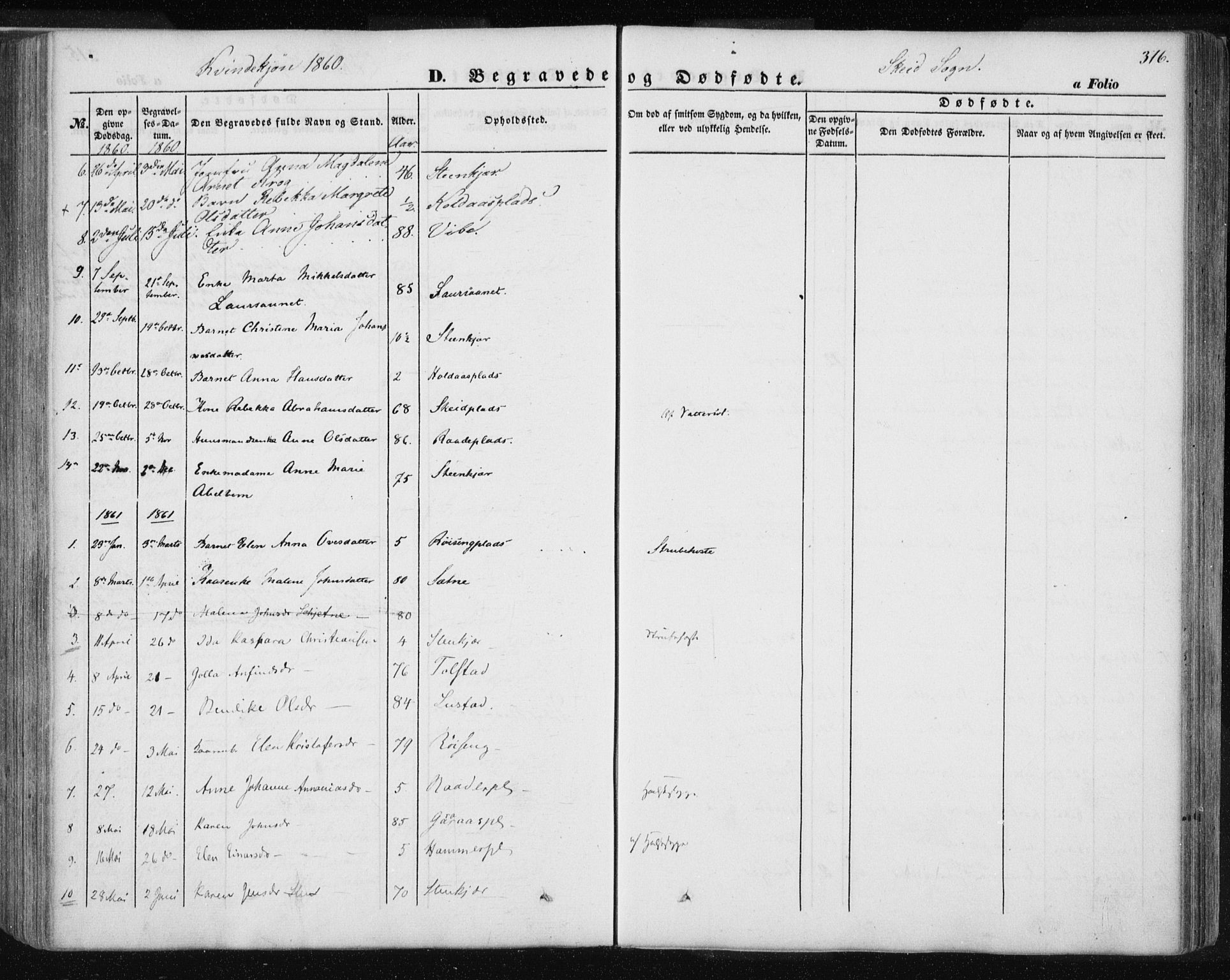 Ministerialprotokoller, klokkerbøker og fødselsregistre - Nord-Trøndelag, SAT/A-1458/735/L0342: Parish register (official) no. 735A07 /2, 1849-1862, p. 316