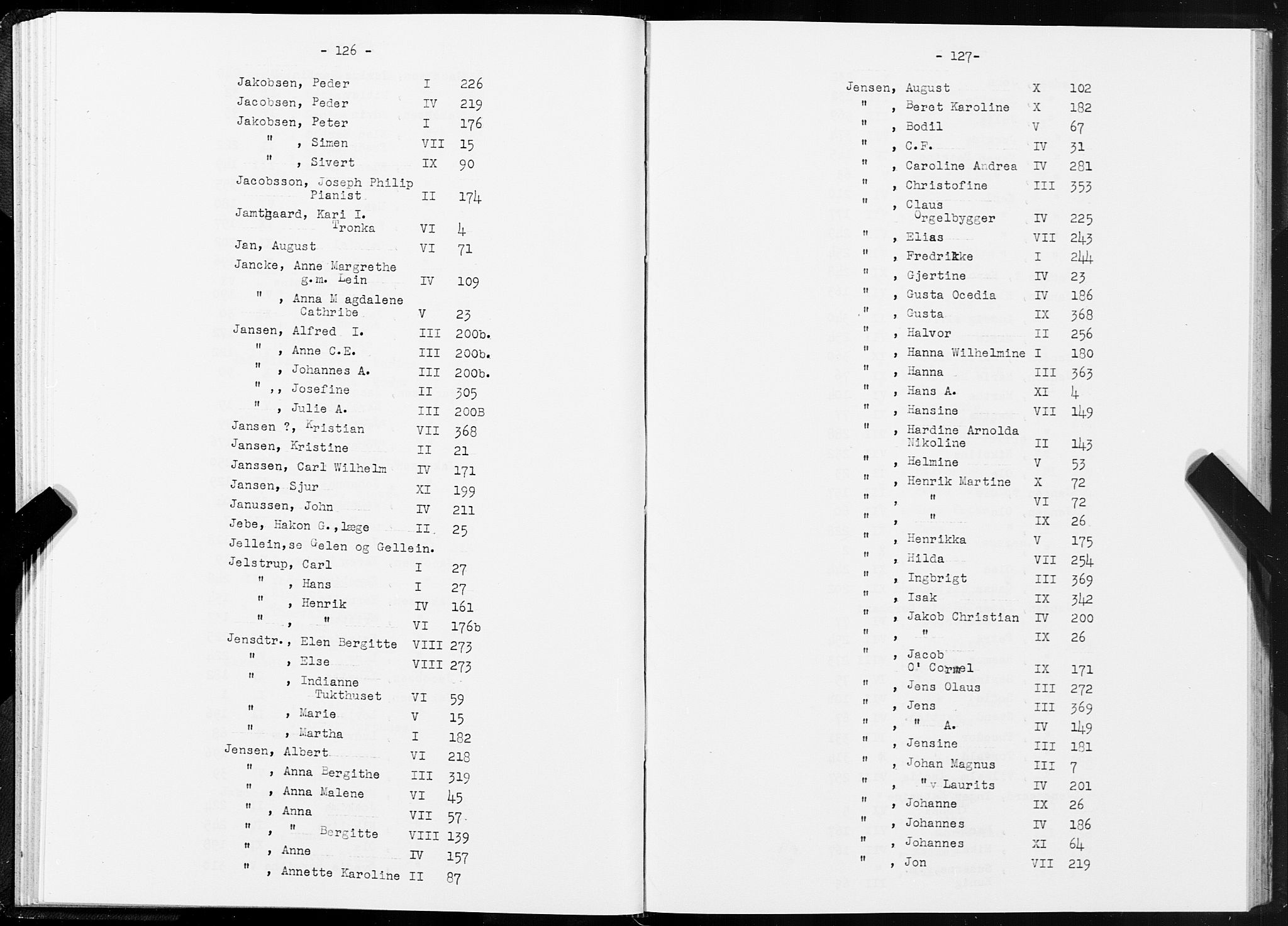 SAT, 1875 census for 1601 Trondheim, 1875, p. 126-127