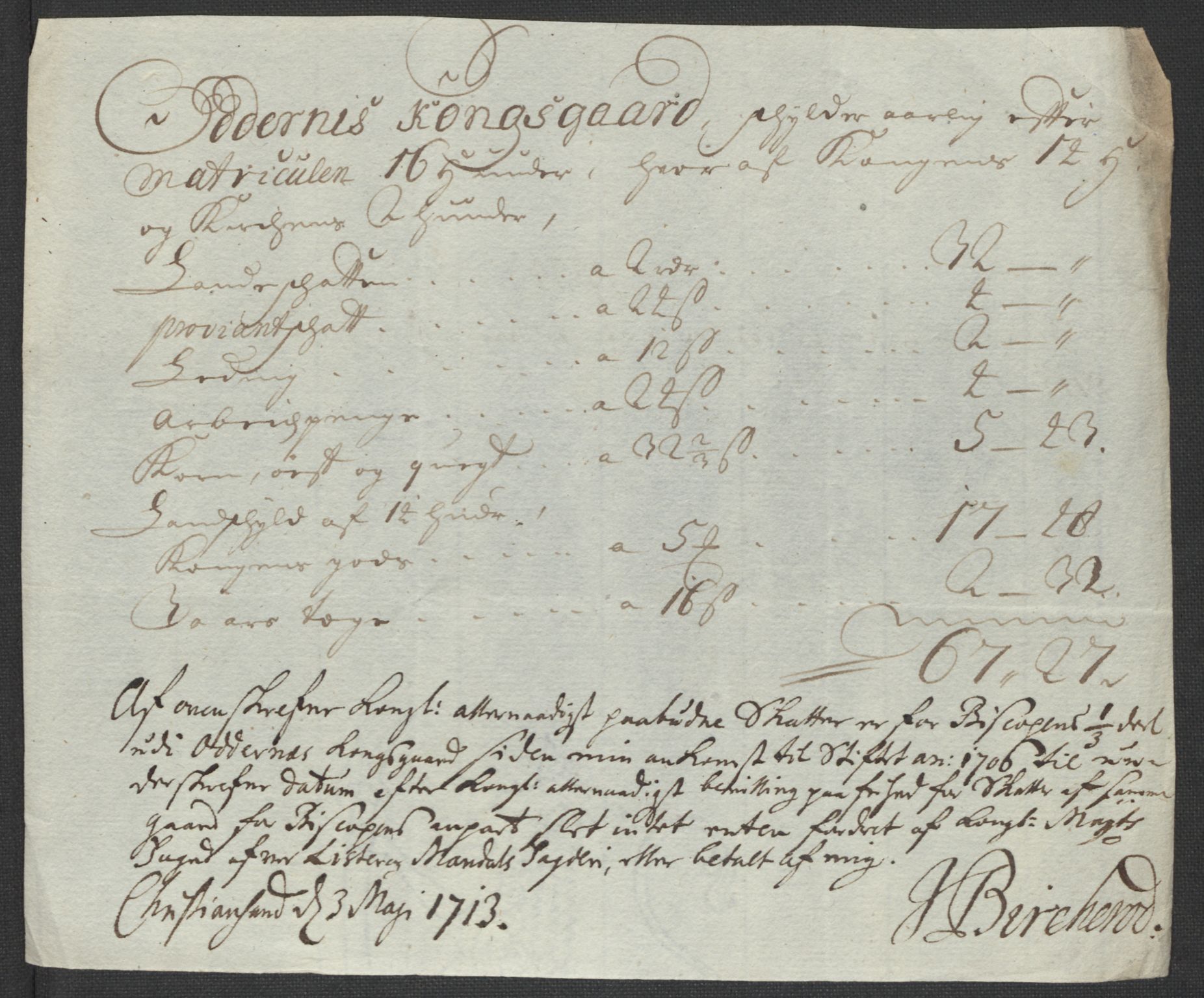 Rentekammeret inntil 1814, Reviderte regnskaper, Fogderegnskap, RA/EA-4092/R43/L2555: Fogderegnskap Lista og Mandal, 1712, p. 241