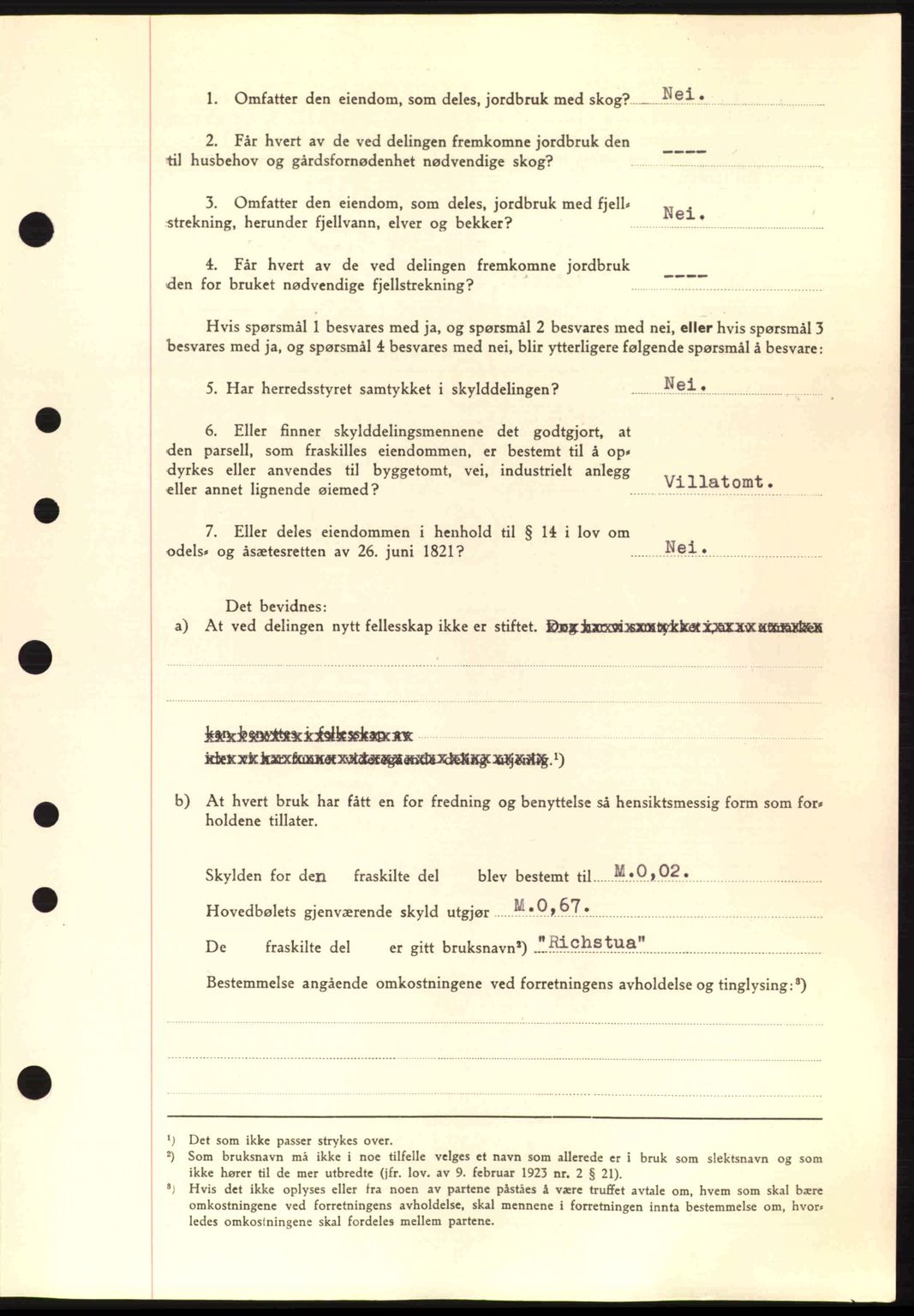 Nordre Sunnmøre sorenskriveri, SAT/A-0006/1/2/2C/2Ca: Mortgage book no. A11, 1941-1941, Diary no: : 973/1941