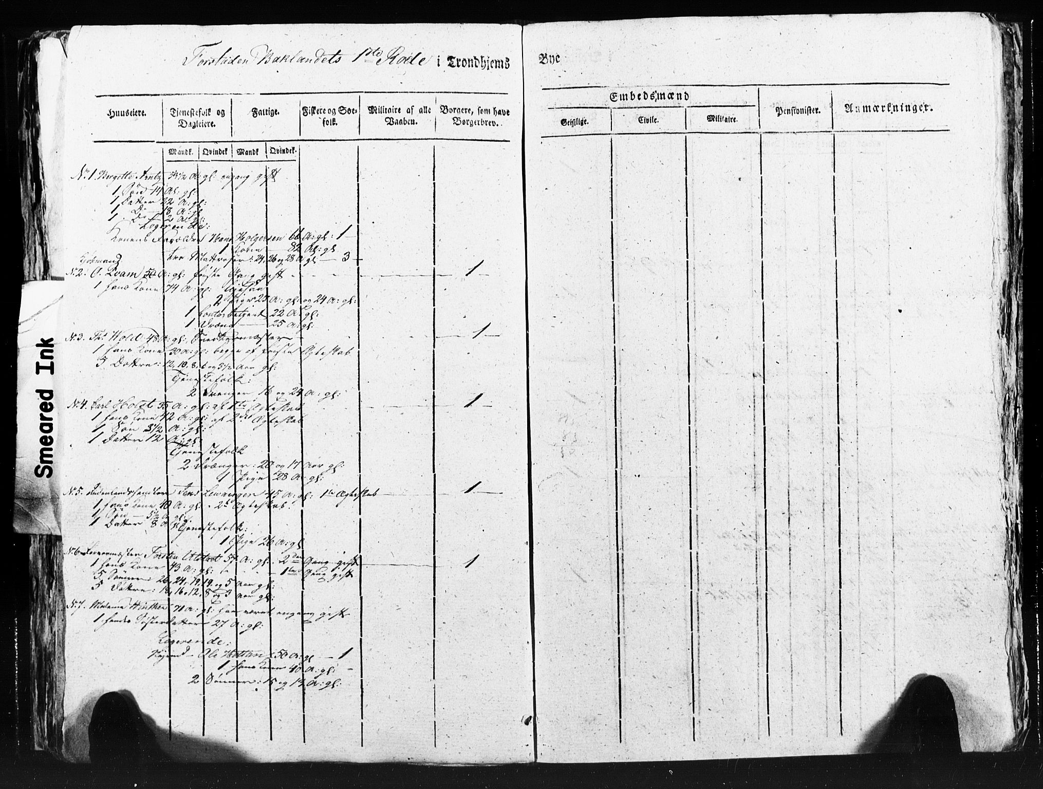 SAT, Census 1815 for Trondheim (transcript), 1815, p. 322