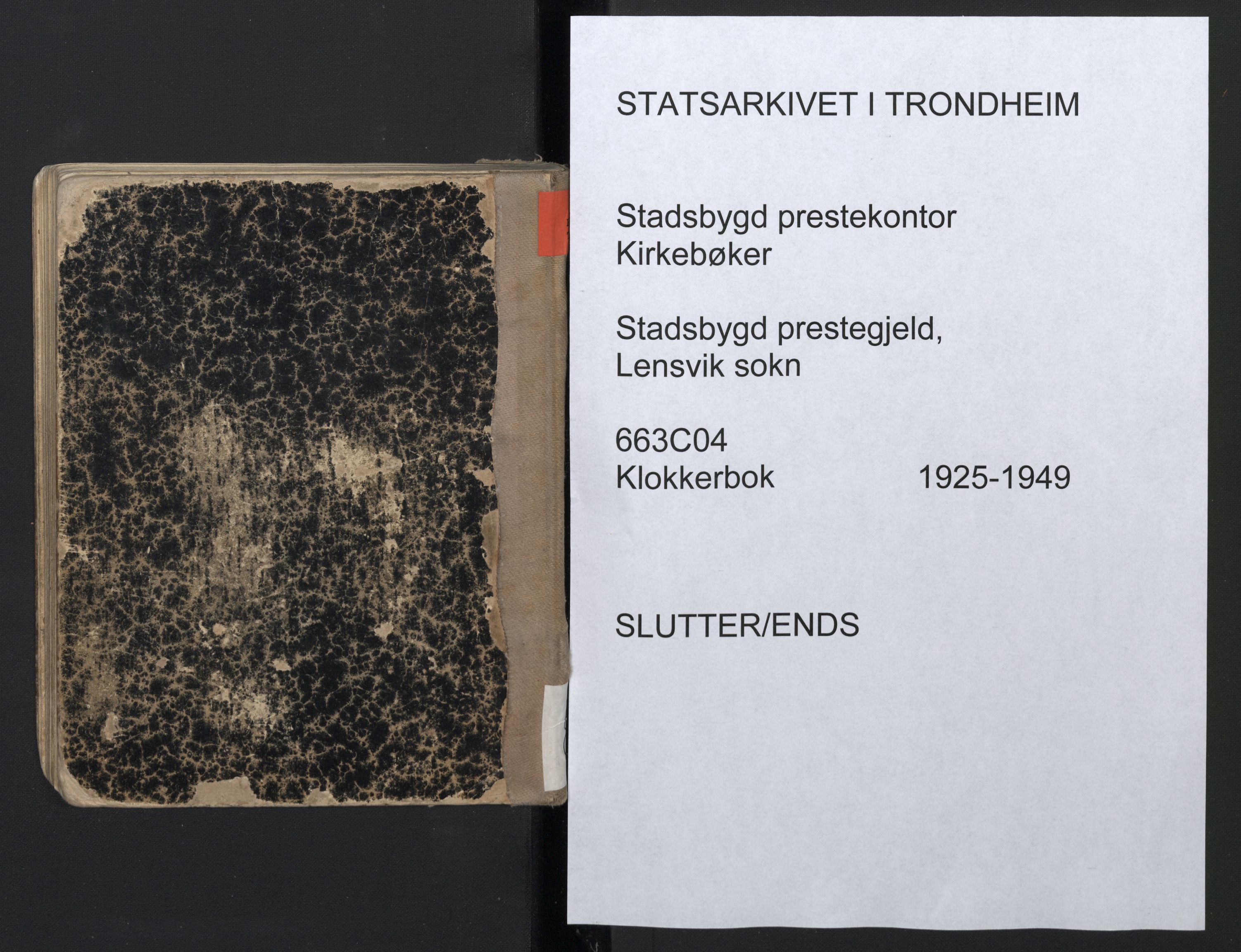 Ministerialprotokoller, klokkerbøker og fødselsregistre - Sør-Trøndelag, SAT/A-1456/663/L0764: Parish register (copy) no. 663C04, 1925-1949