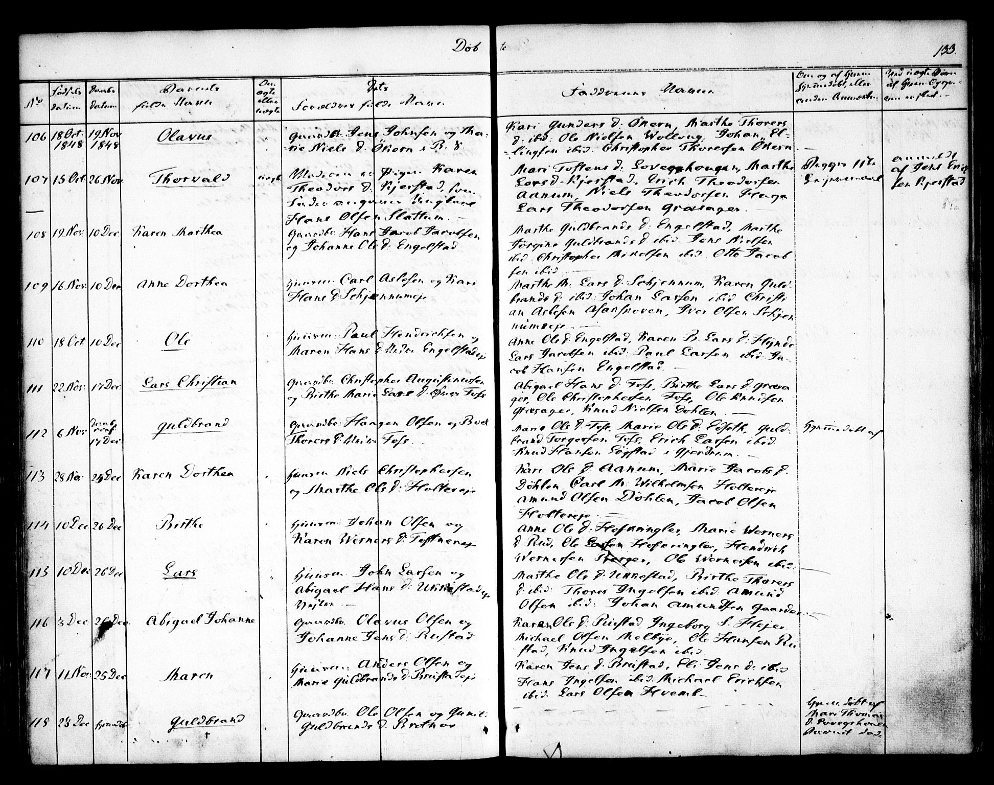 Nannestad prestekontor Kirkebøker, AV/SAO-A-10414a/F/Fa/L0010: Parish register (official) no. I 10, 1840-1850, p. 133