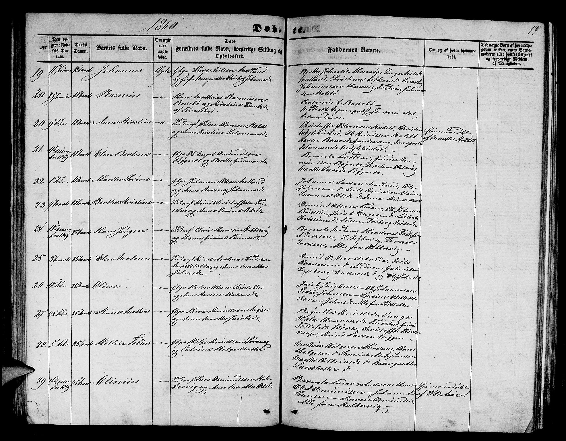 Avaldsnes sokneprestkontor, SAST/A -101851/H/Ha/Hab/L0003: Parish register (copy) no. B 3, 1857-1871, p. 44